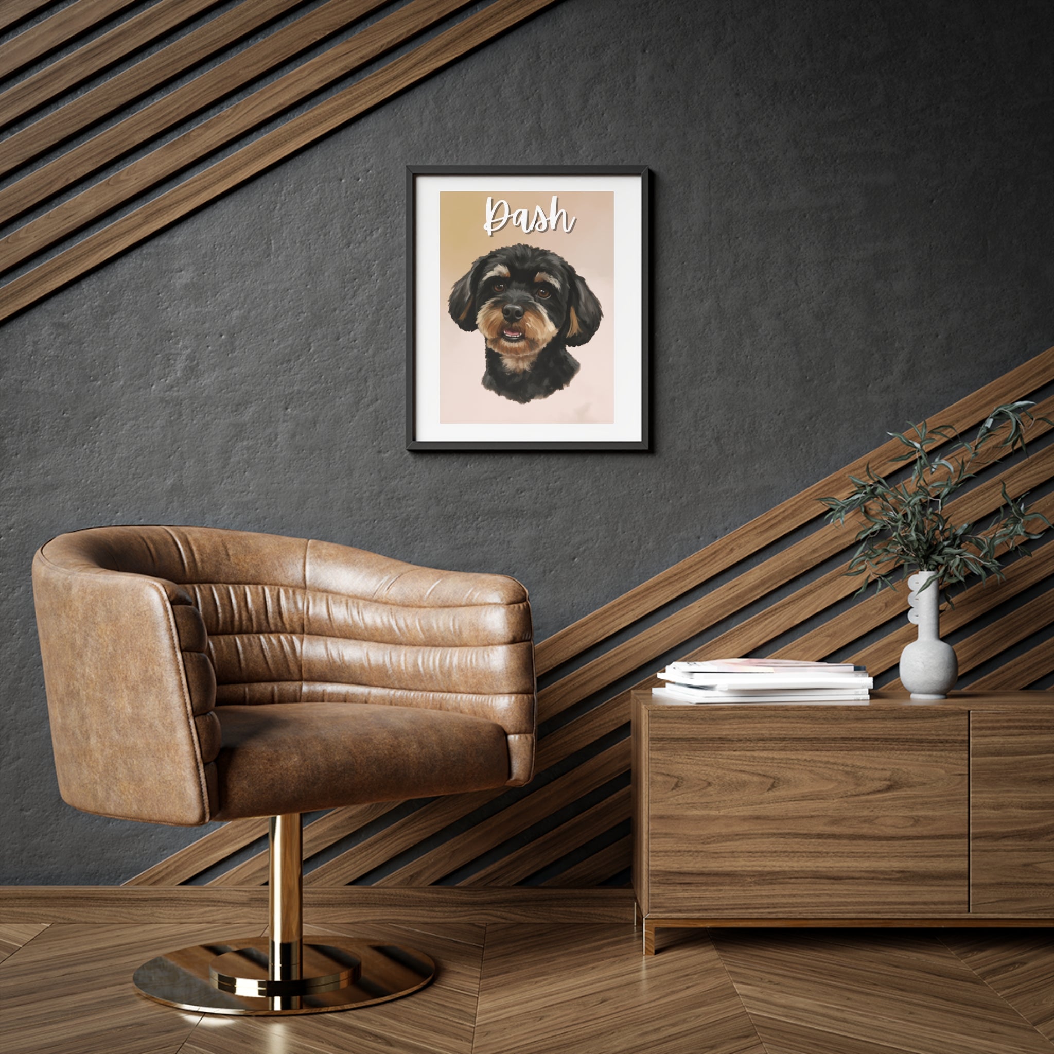 (Dash) Playful Dog Framed Poster