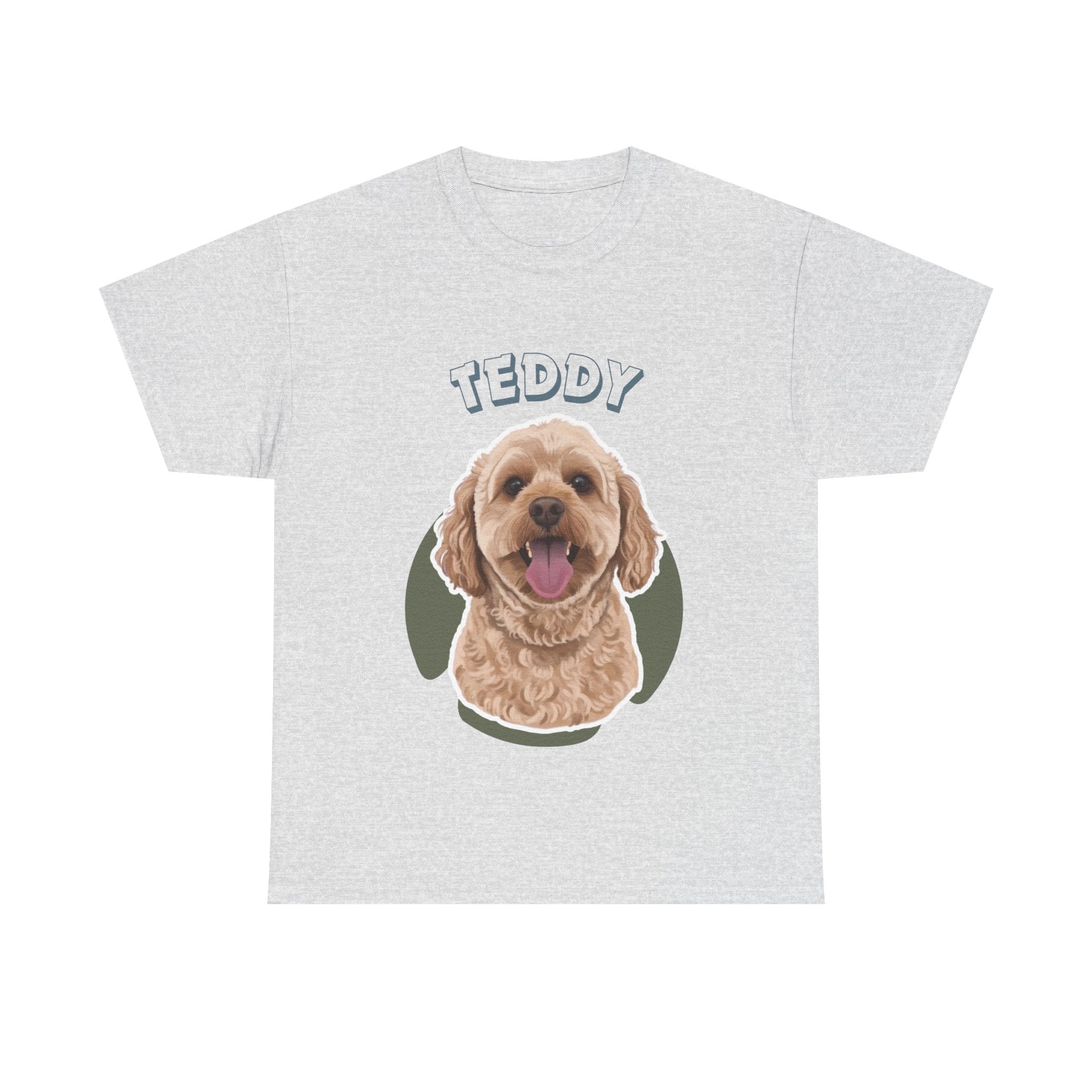 (Teddy) Whimsical Dog Portrait Tee Shirt