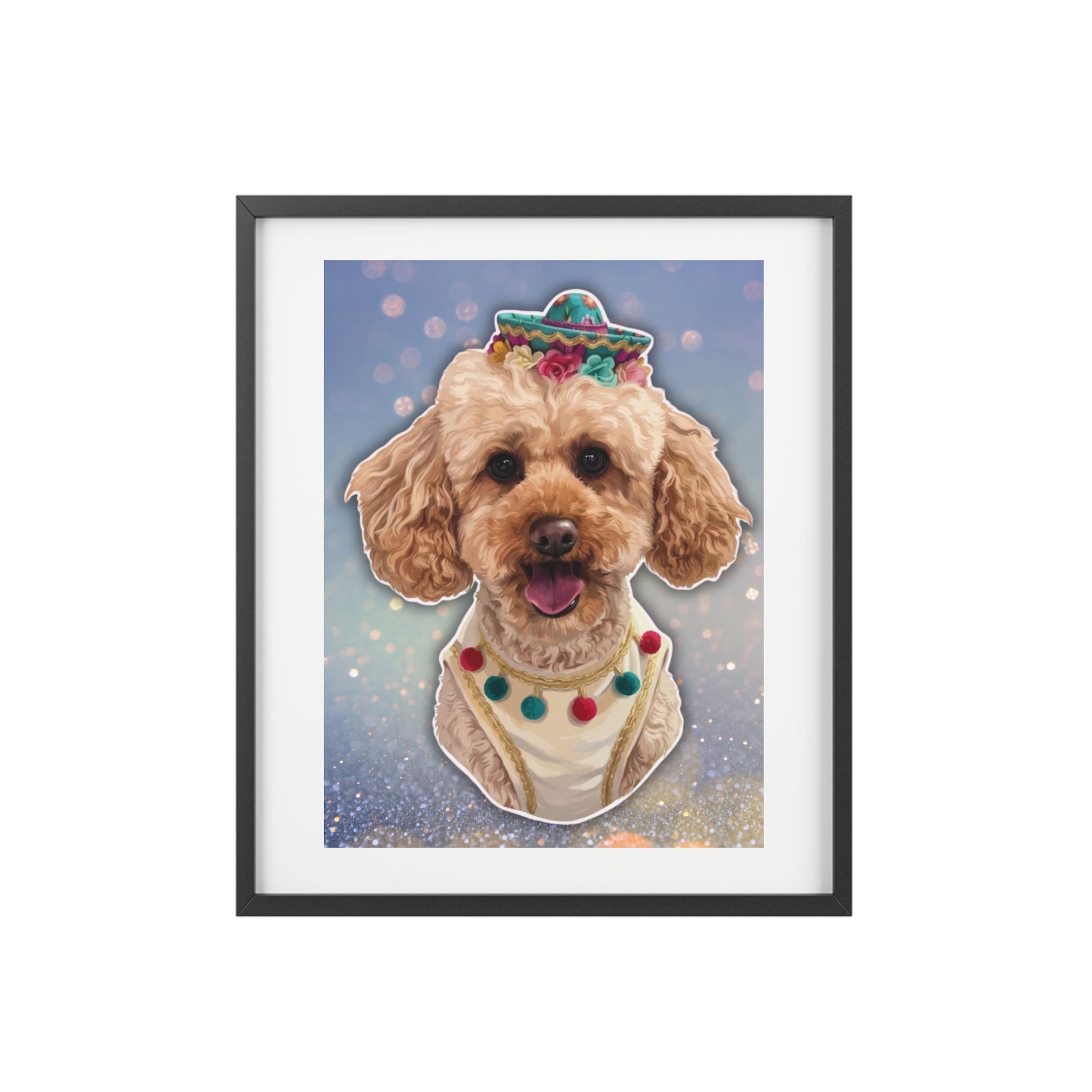 (Ache) Playful Dog Framed Poster