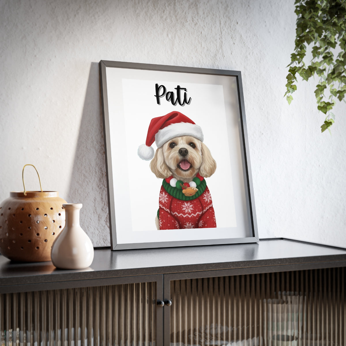 (Pati) Playful Dog Framed Poster