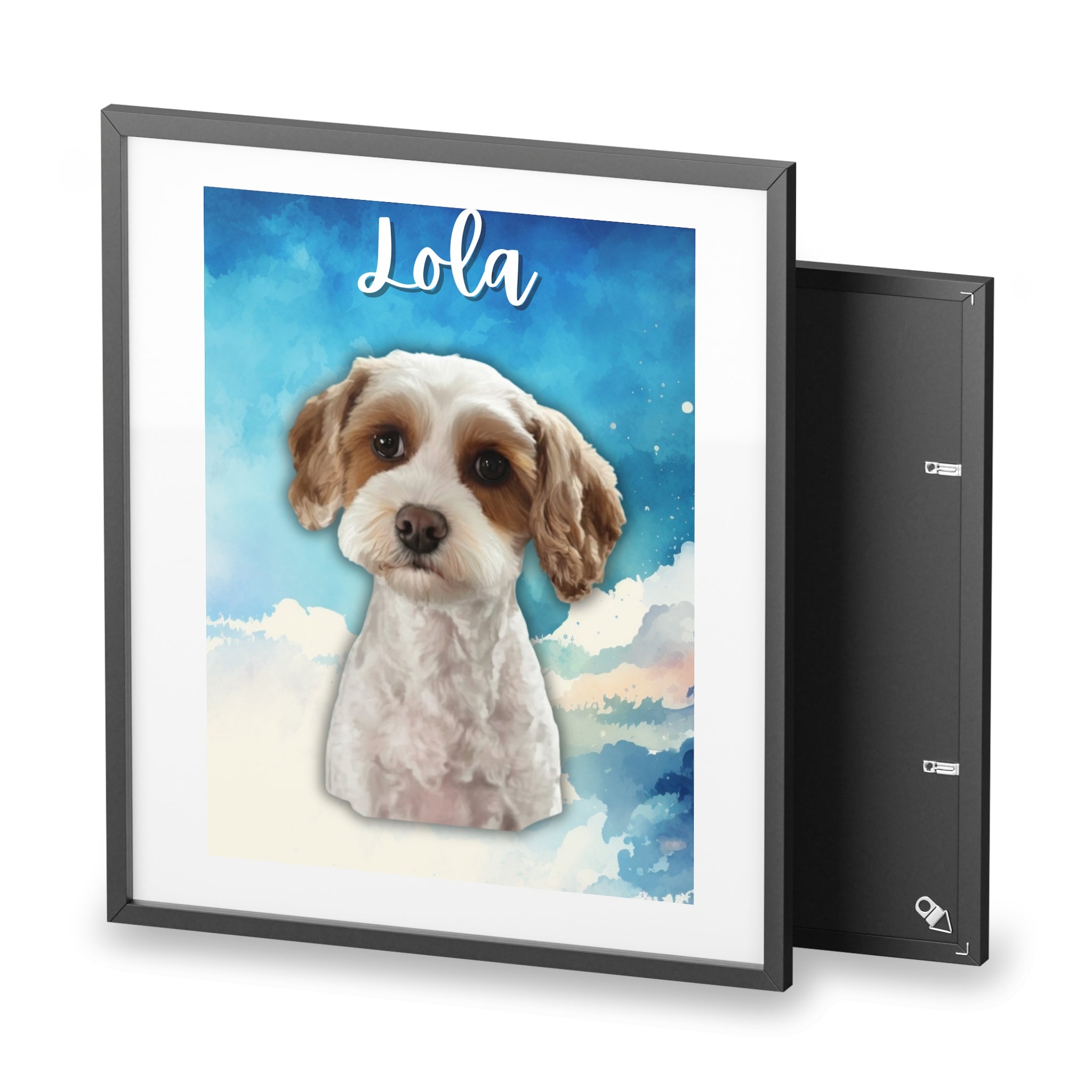 (Lola) Playful Dog Framed Poster