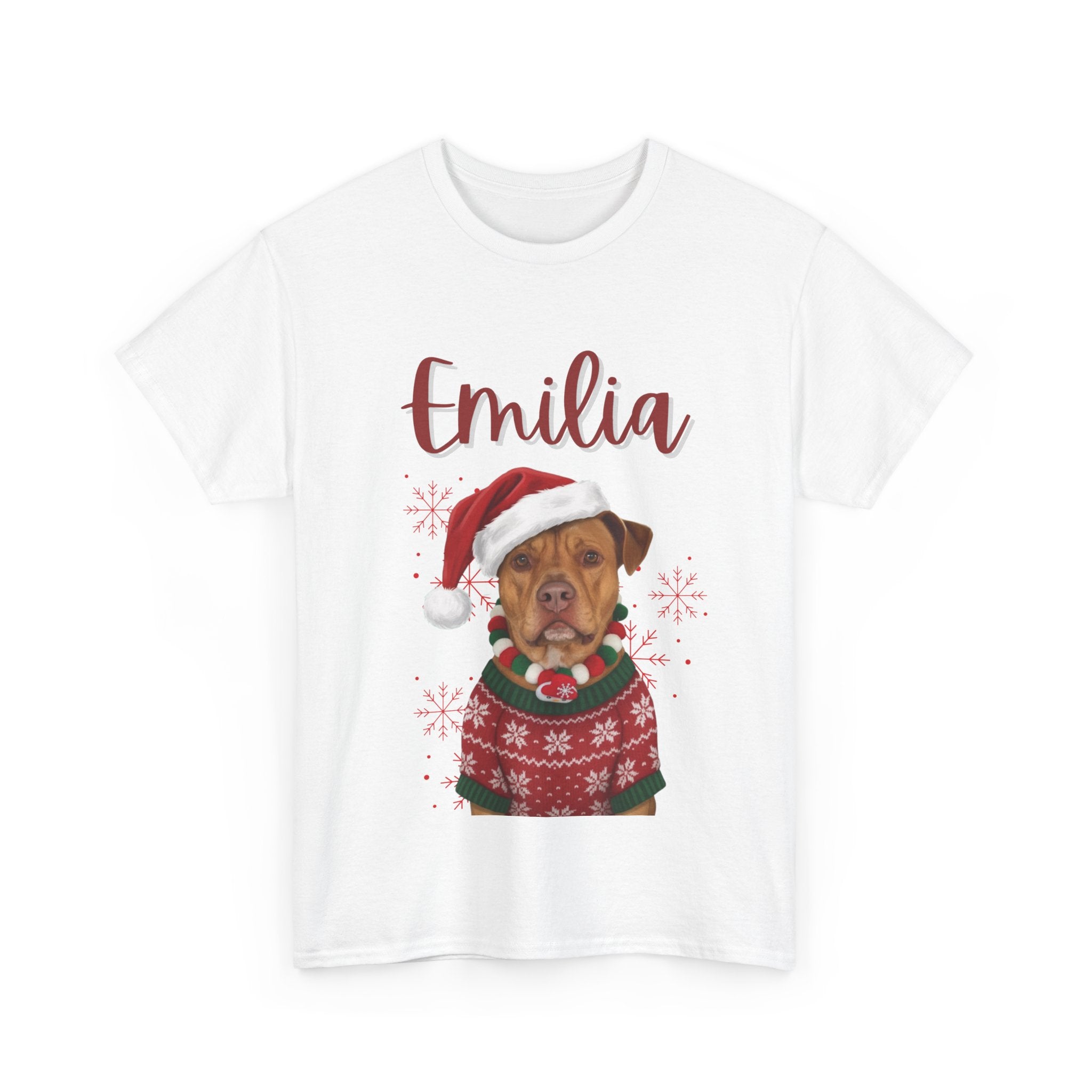 (Emilia) Whimsical Dog Portrait Tee Shirt