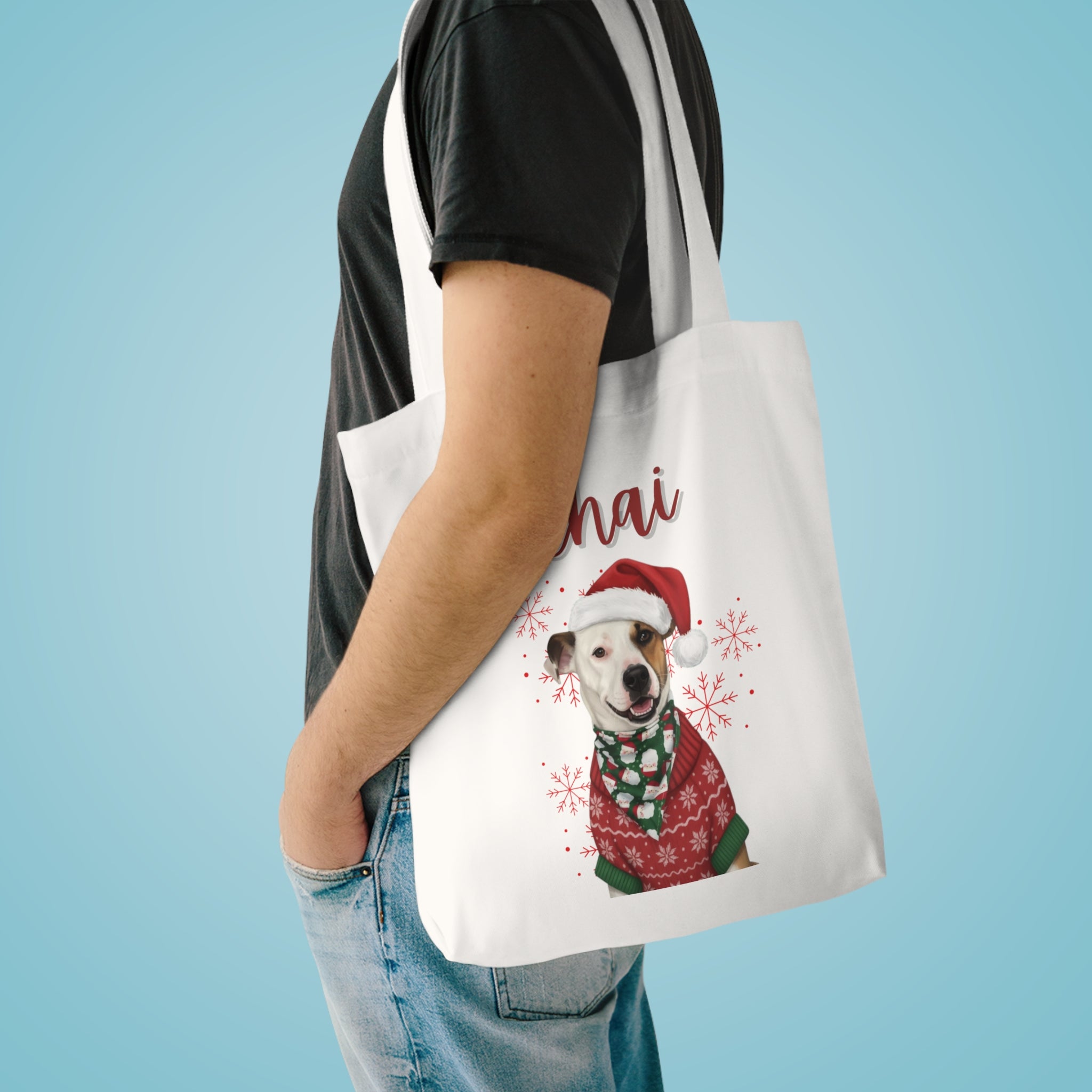 (Chai) Personalized Dog Lover Tote Bag