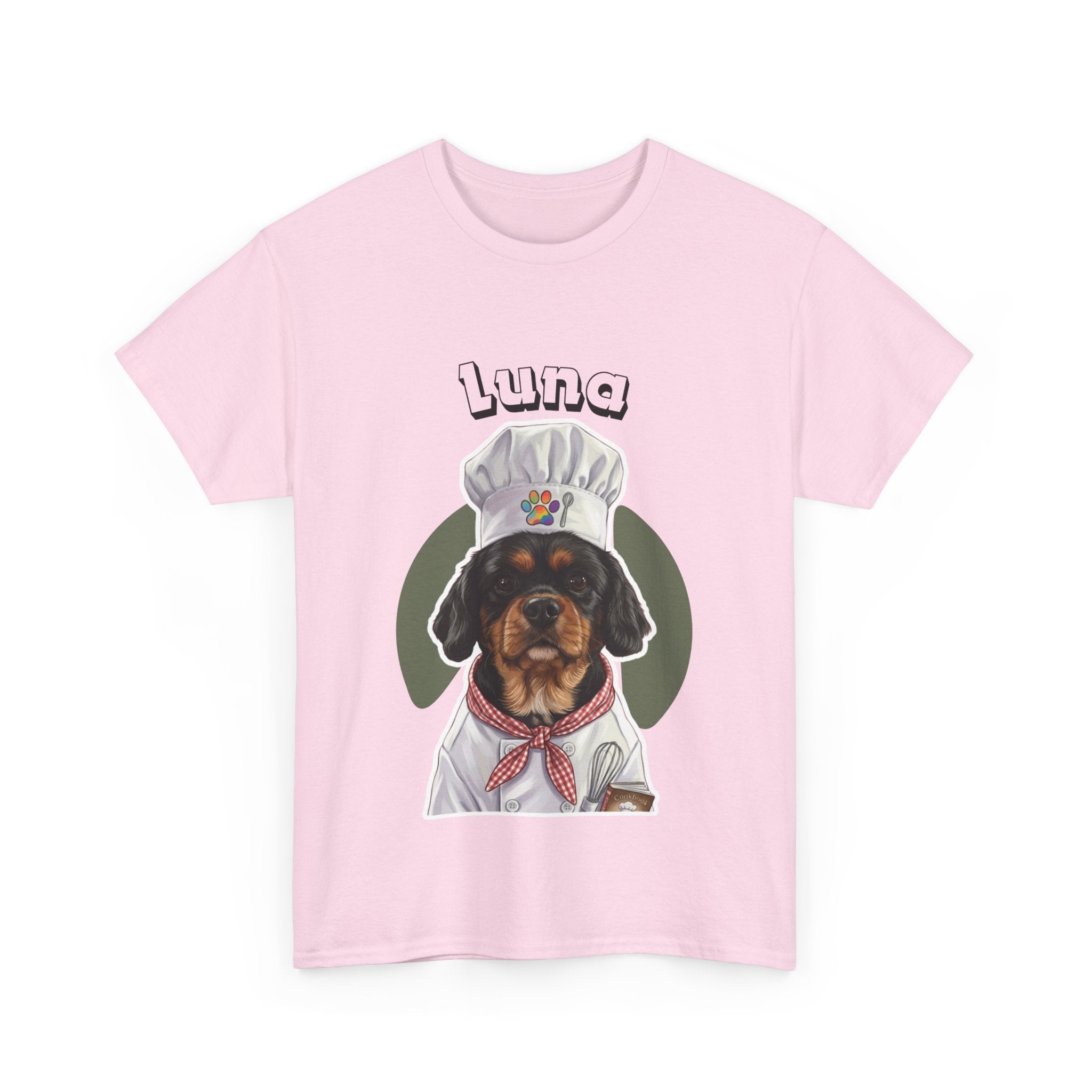 (Luna) Whimsical Dog Portrait Tee Shirt