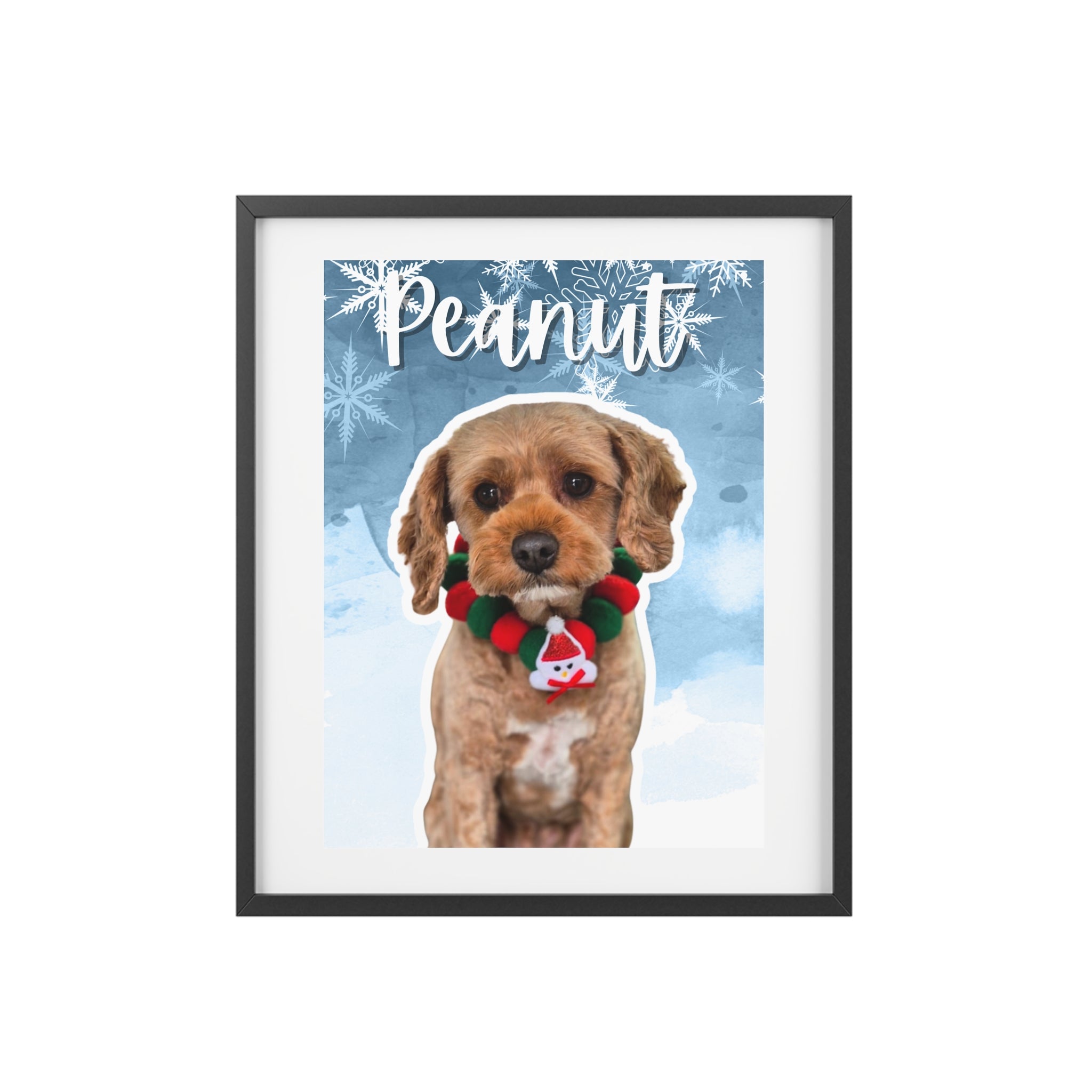 (Peanut) Playful Dog Framed Poster