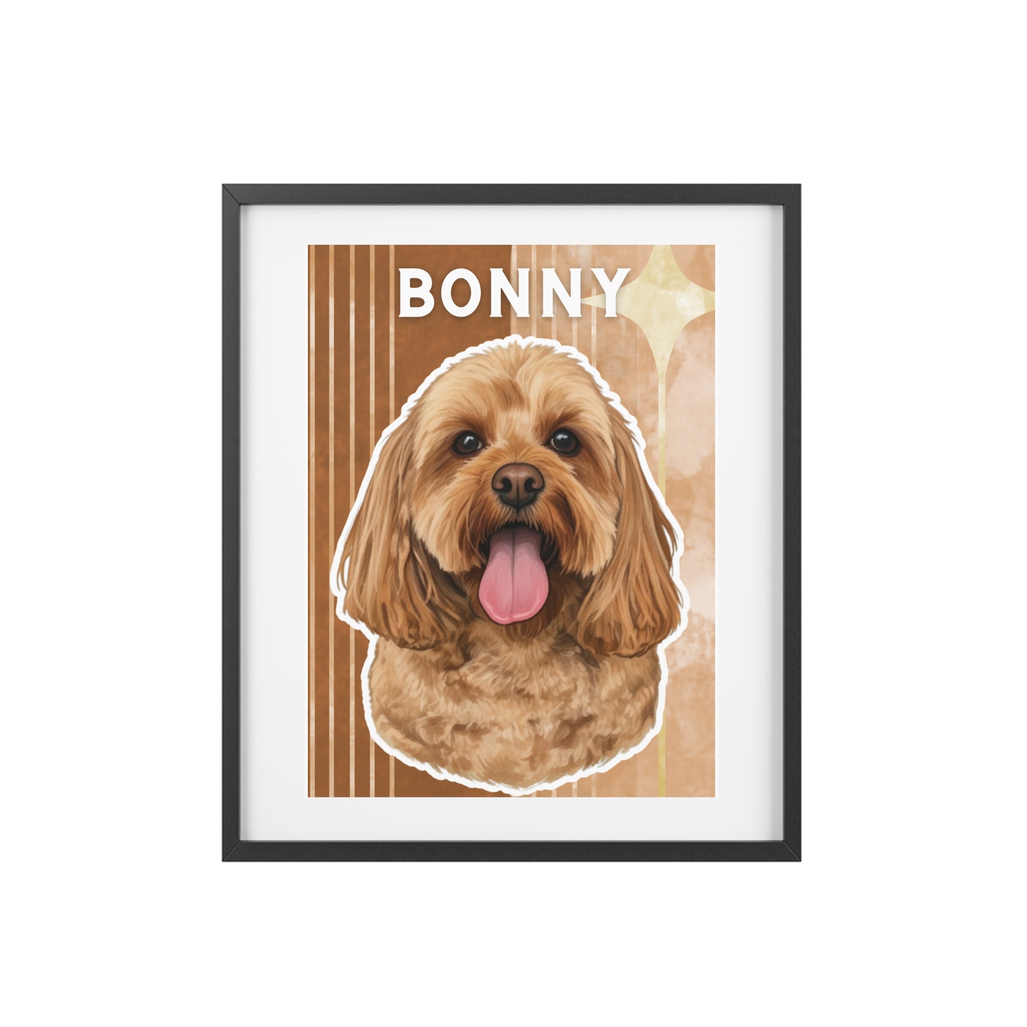 (Bonny) Playful Dog Framed Poster