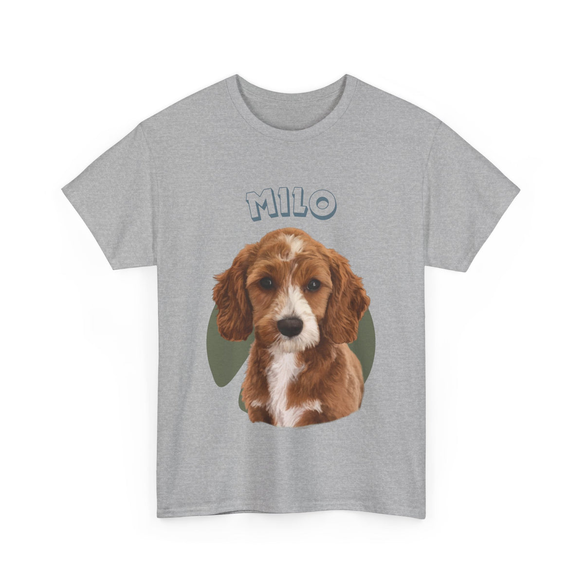 (Milo) Whimsical Dog Portrait Tee Shirt