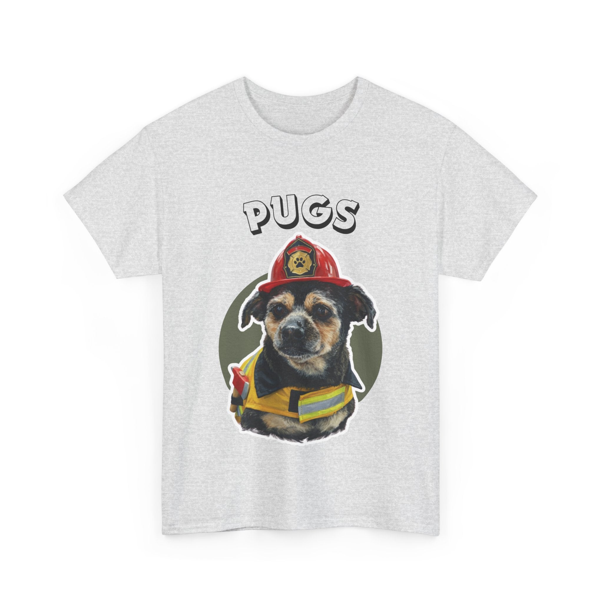 (Pugs) Whimsical Dog Portrait Tee Shirt