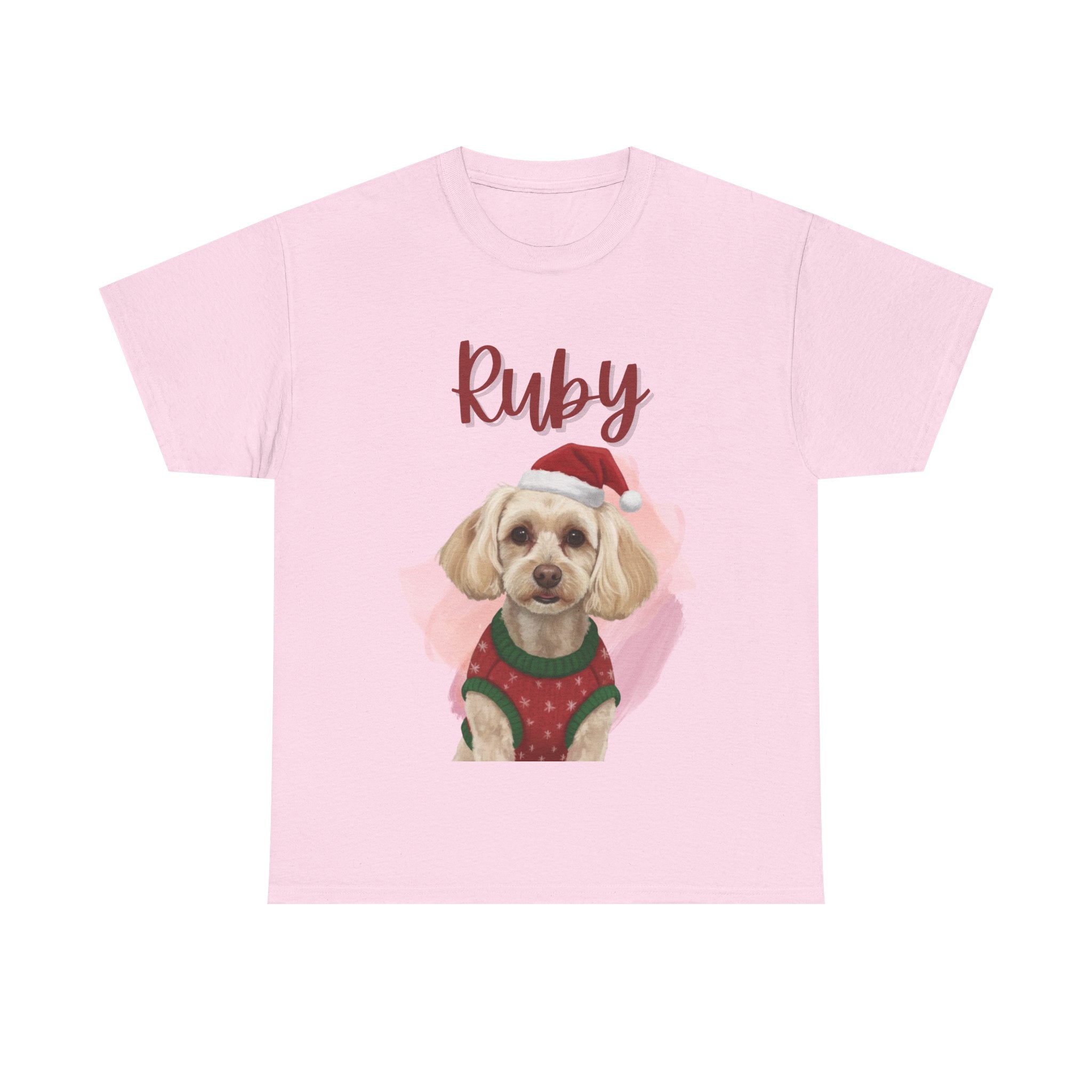 (Ruby) Whimsical Dog Portrait Tee Shirt