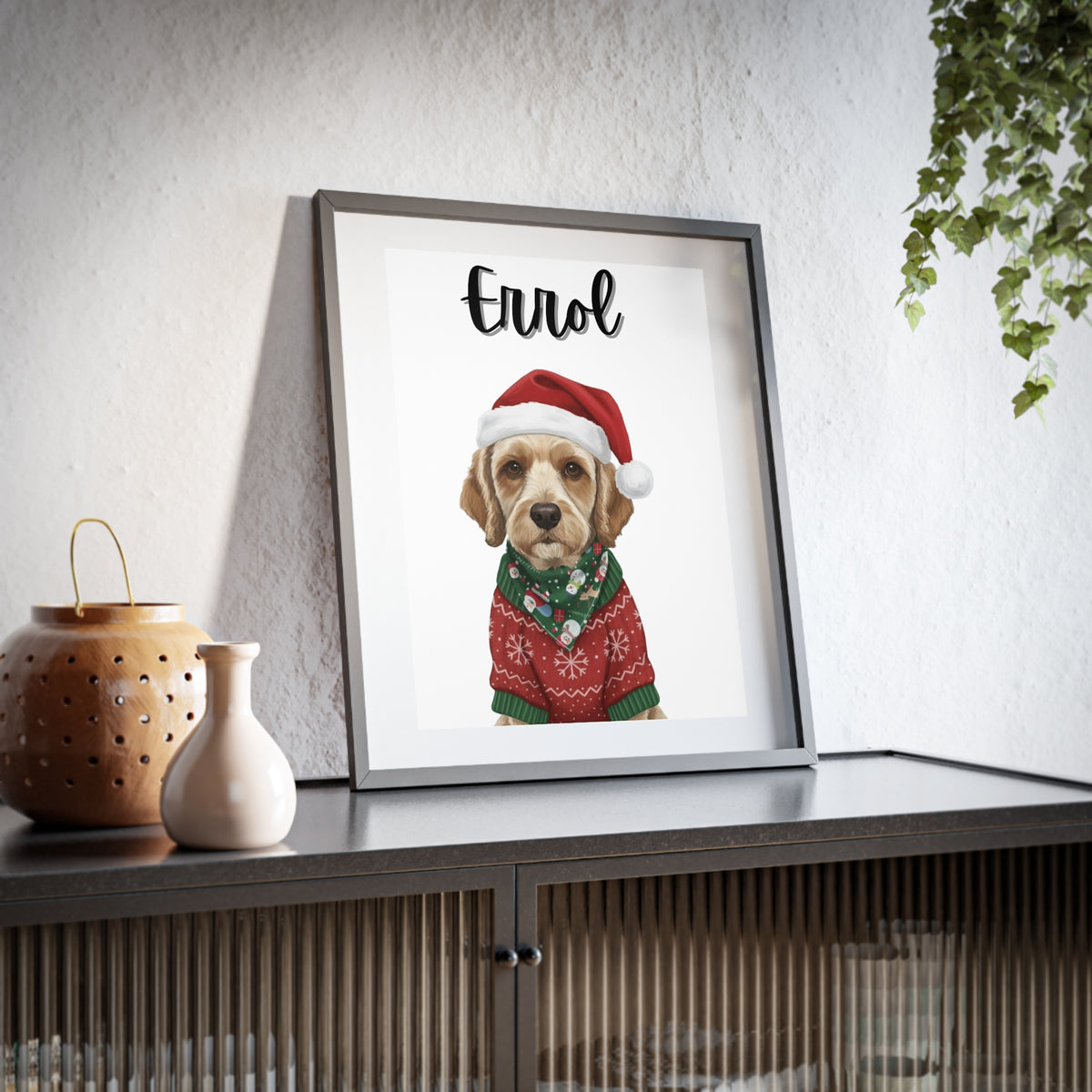 (Errol) Playful Dog Framed Poster