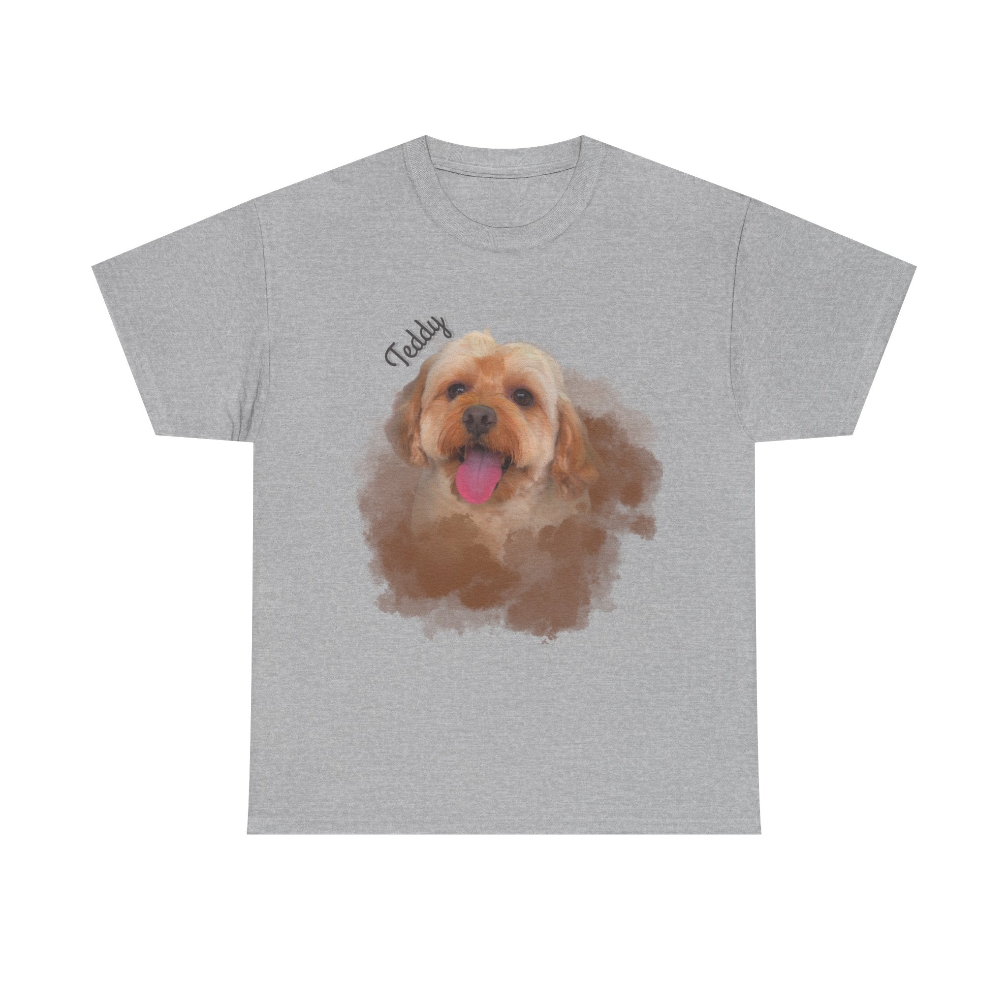 (Teddy) Whimsical Dog Portrait Tee Shirt