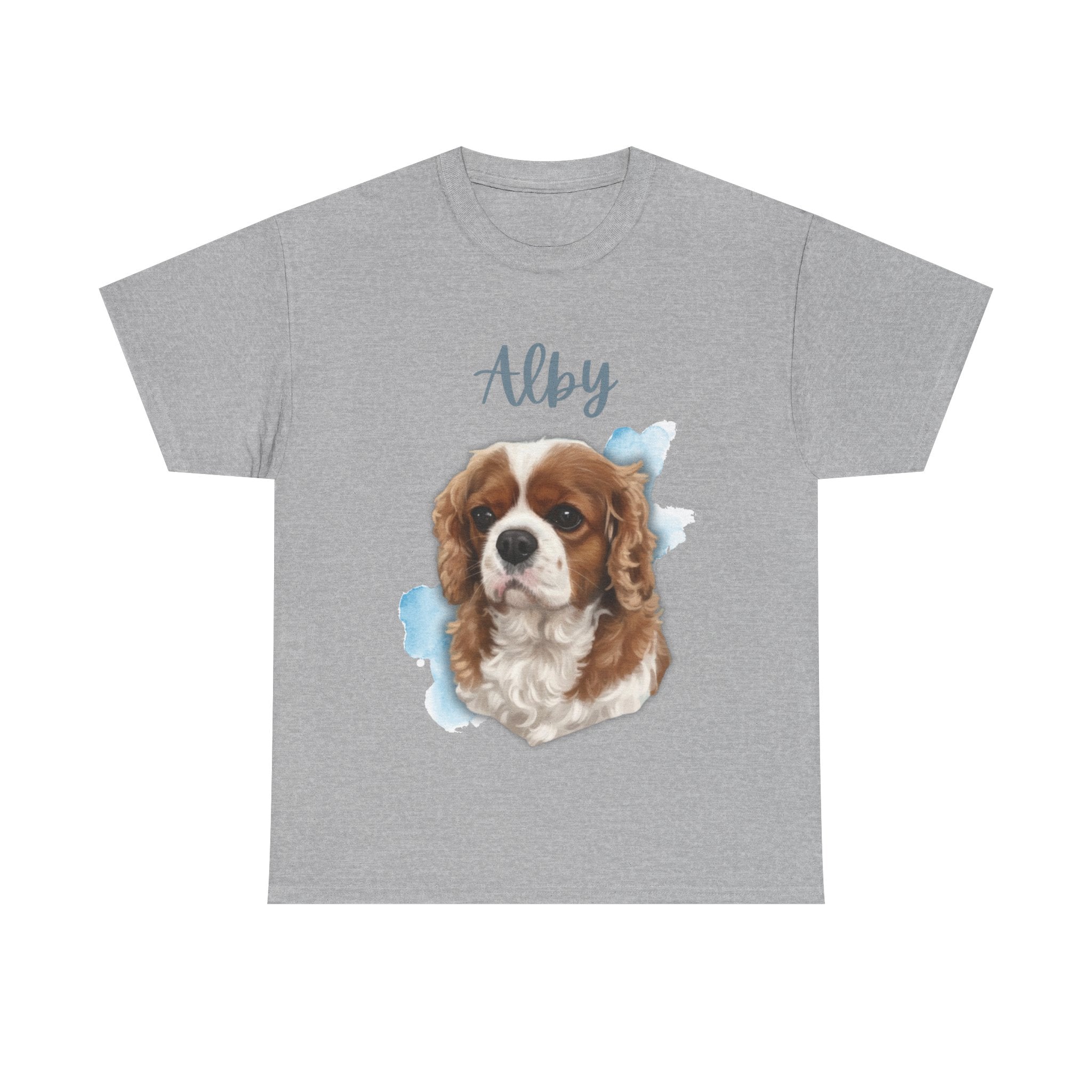 (Alby) Whimsical Dog Portrait Tee Shirt