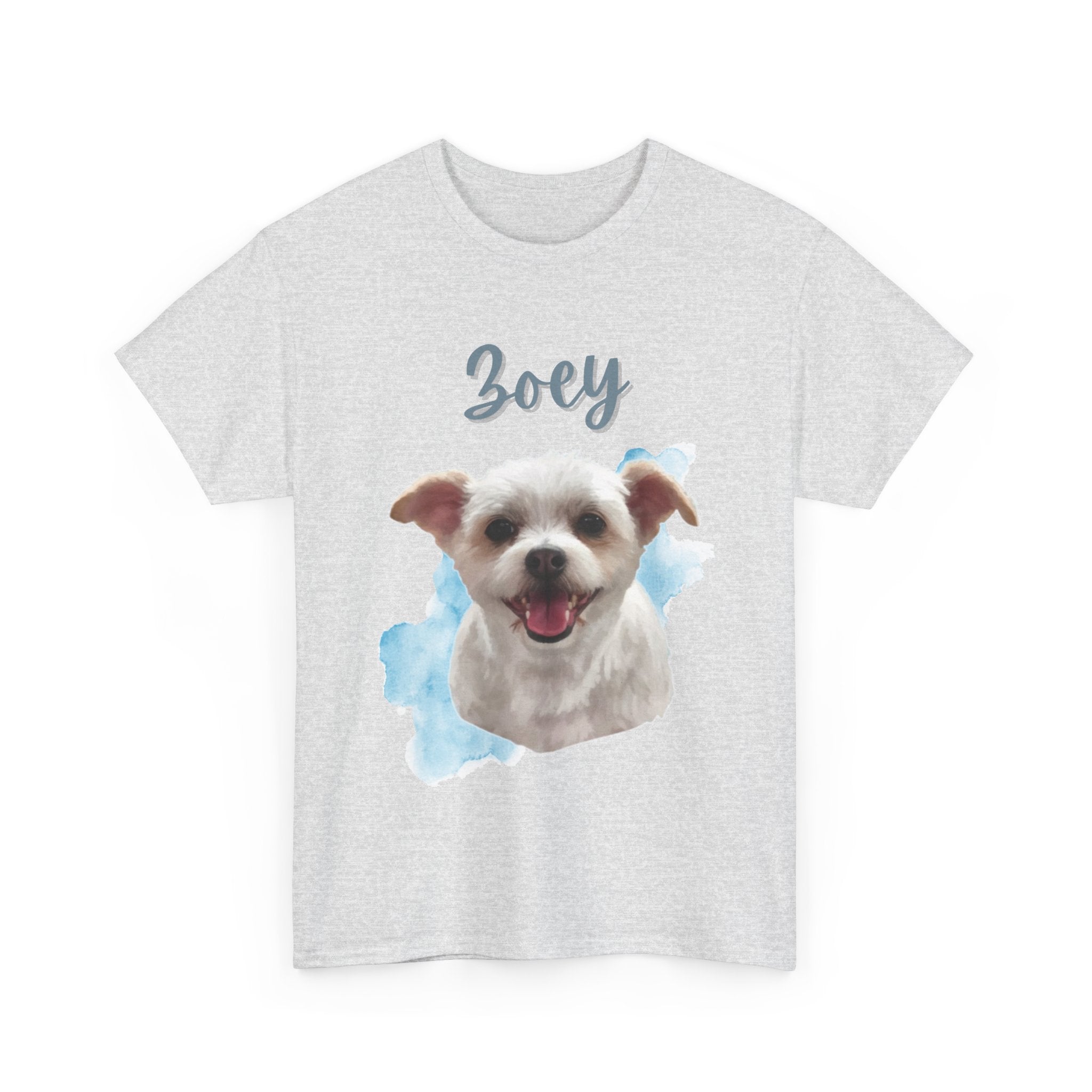 (Zoey) Whimsical Dog Portrait Tee Shirt