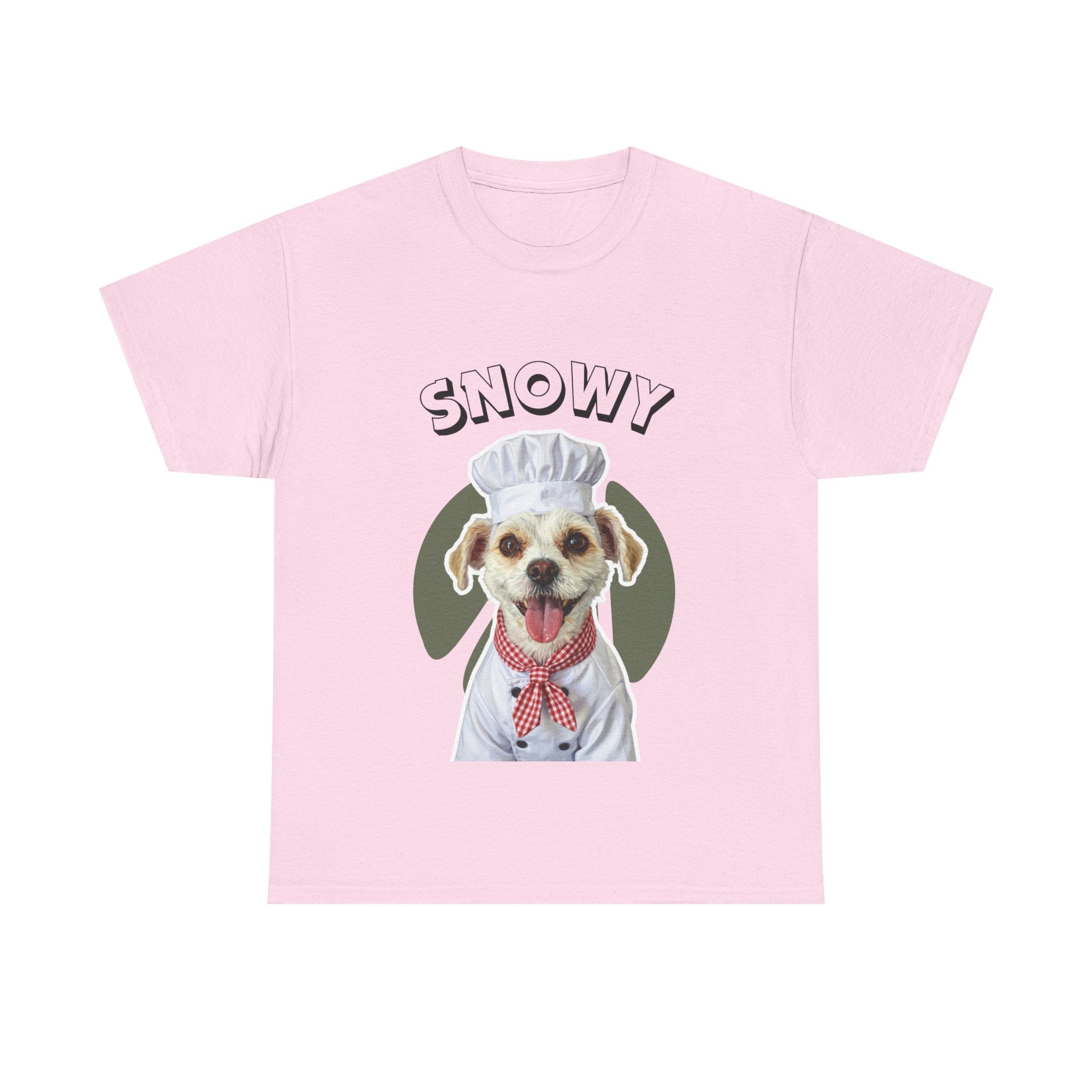(Snowy) Whimsical Dog Portrait Tee Shirt