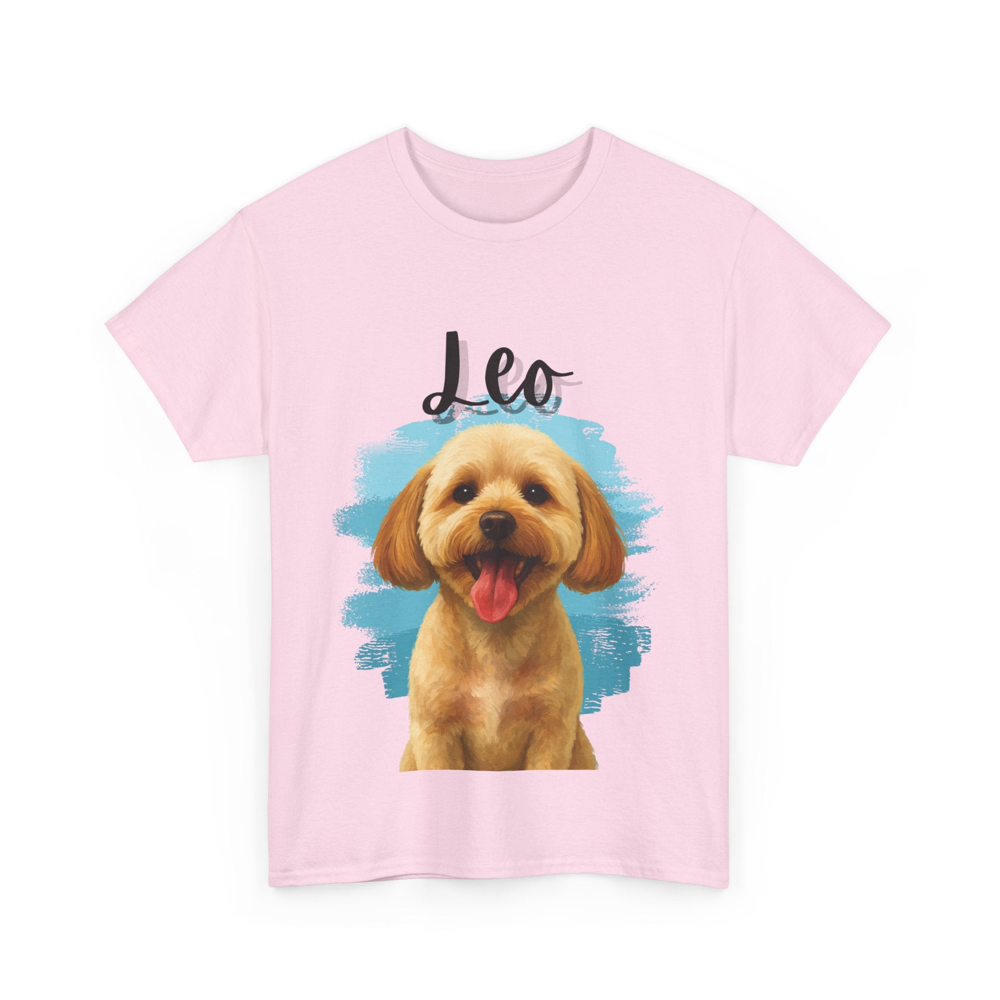 (Leo) Whimsical Dog Portrait Tee Shirt
