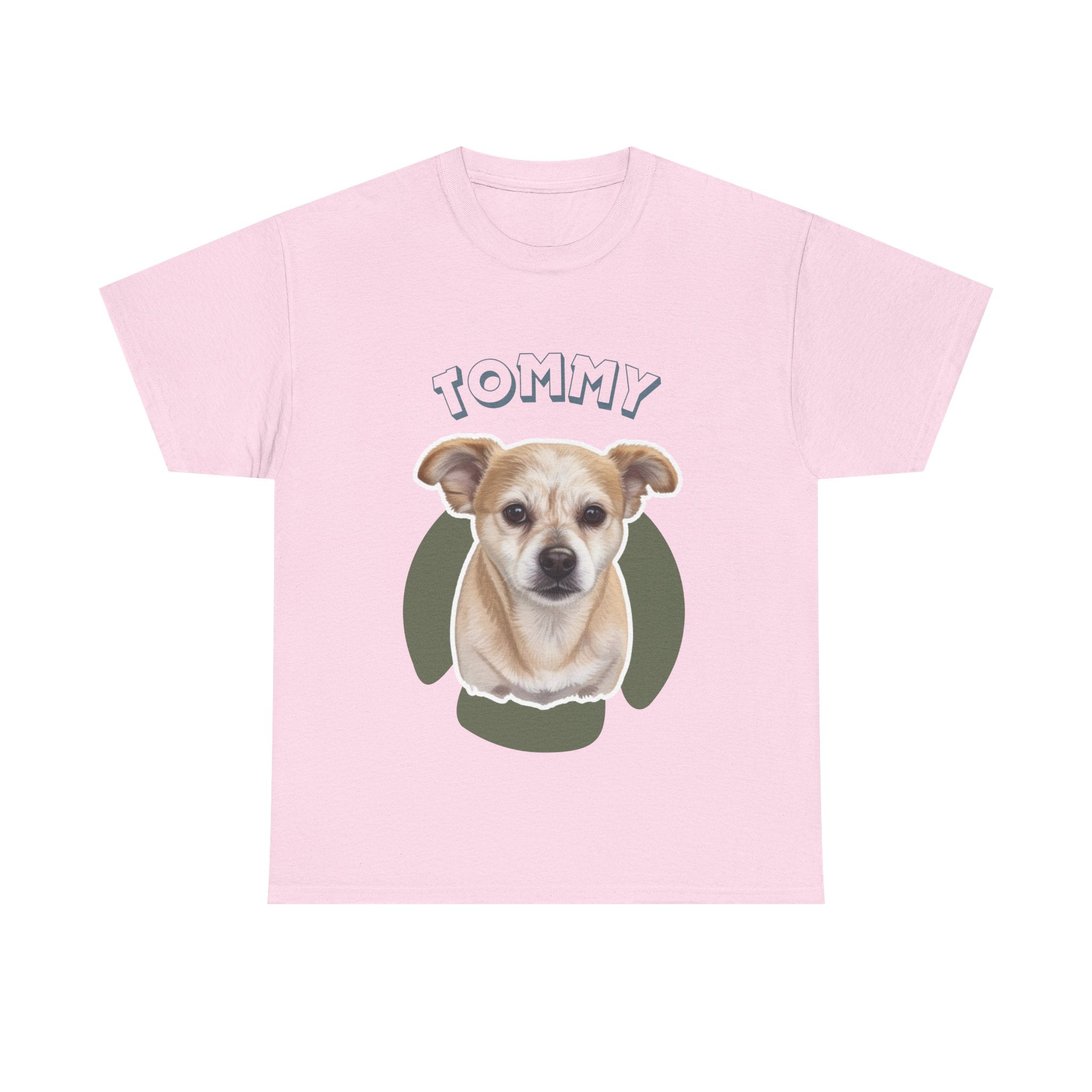 (Tommy) Whimsical Dog Portrait Tee Shirt