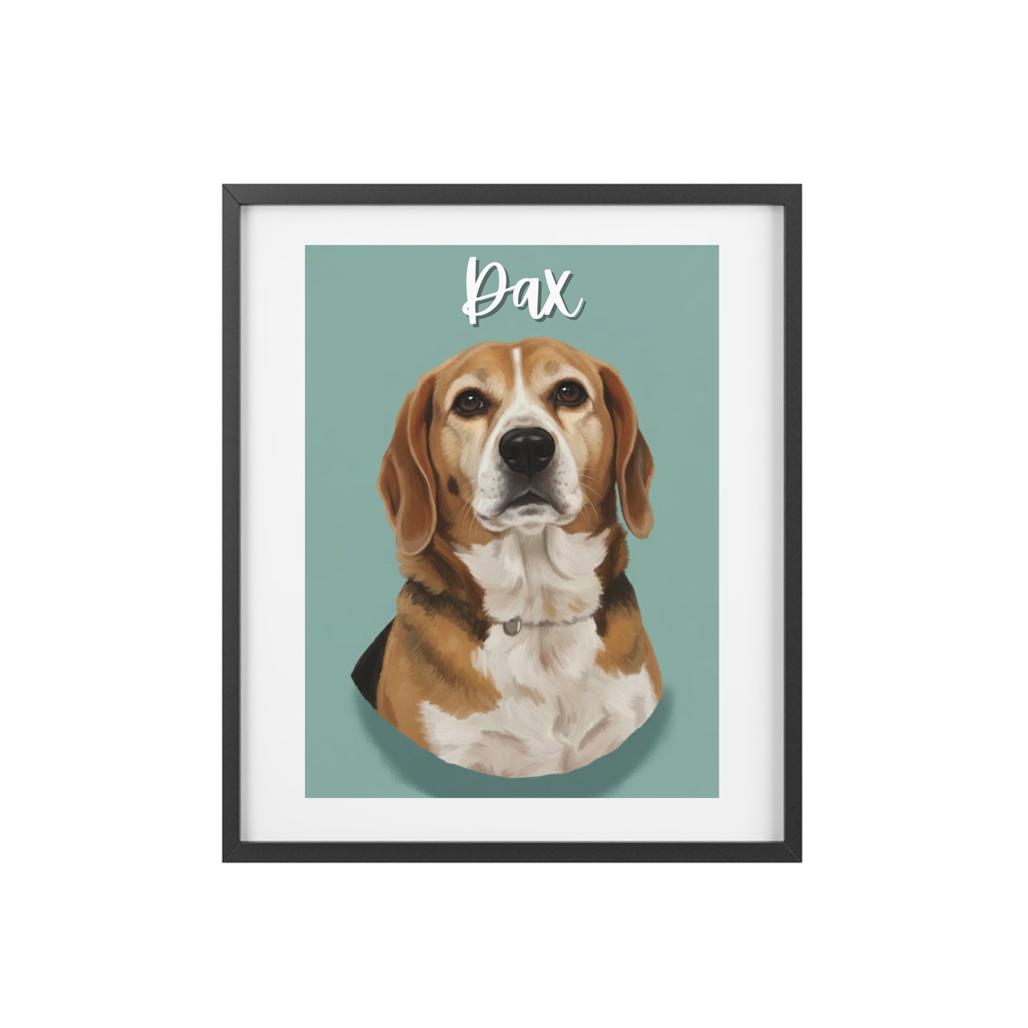 (Dax) Playful Dog Framed Poster