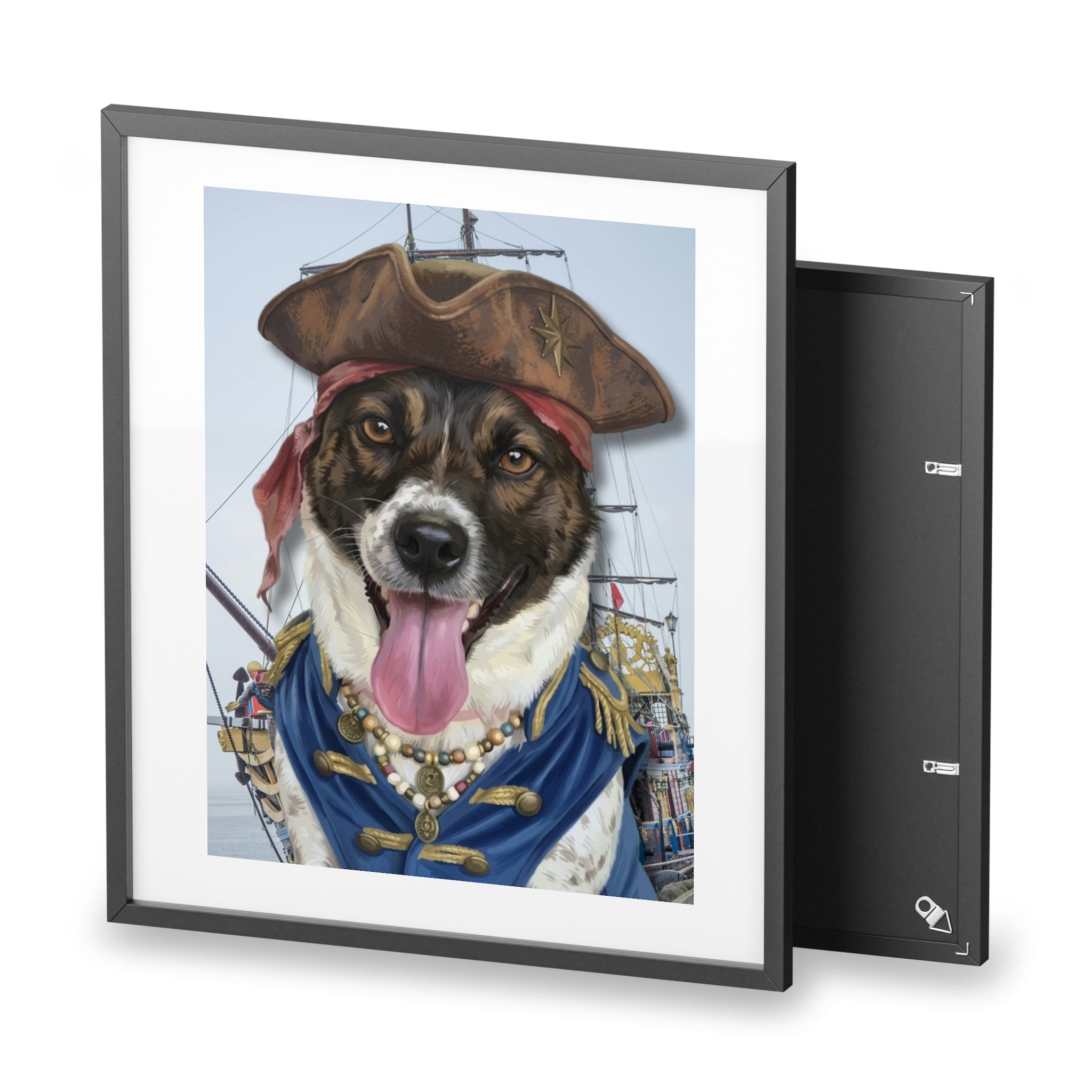 (Ache) Playful Dog Framed Poster