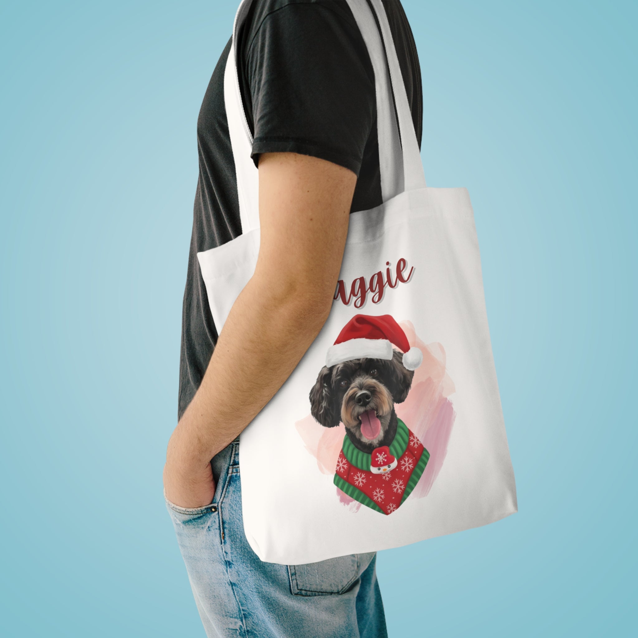 (Maggie) Personalized Dog Lover Tote Bag