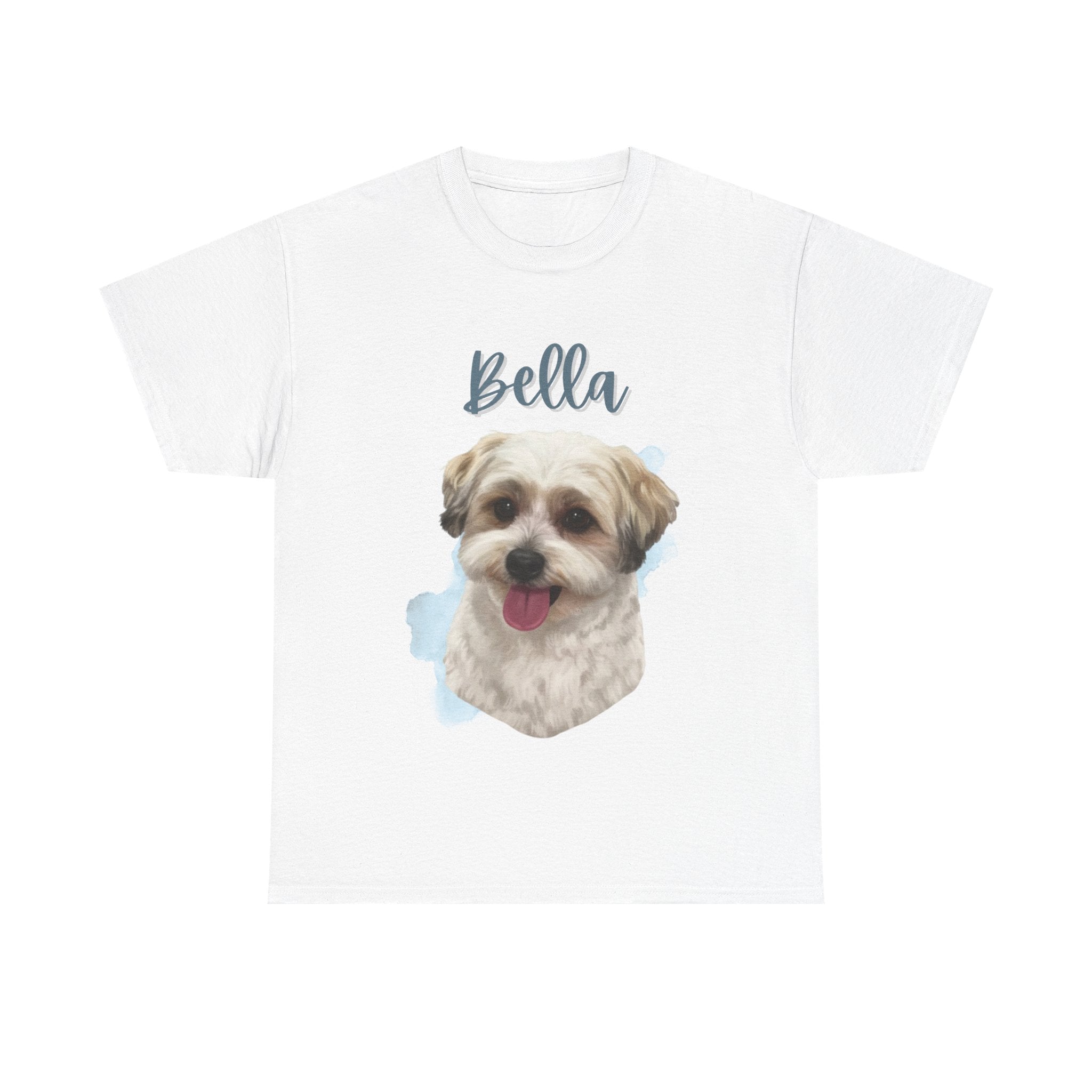(Bella) Whimsical Dog Portrait Tee Shirt