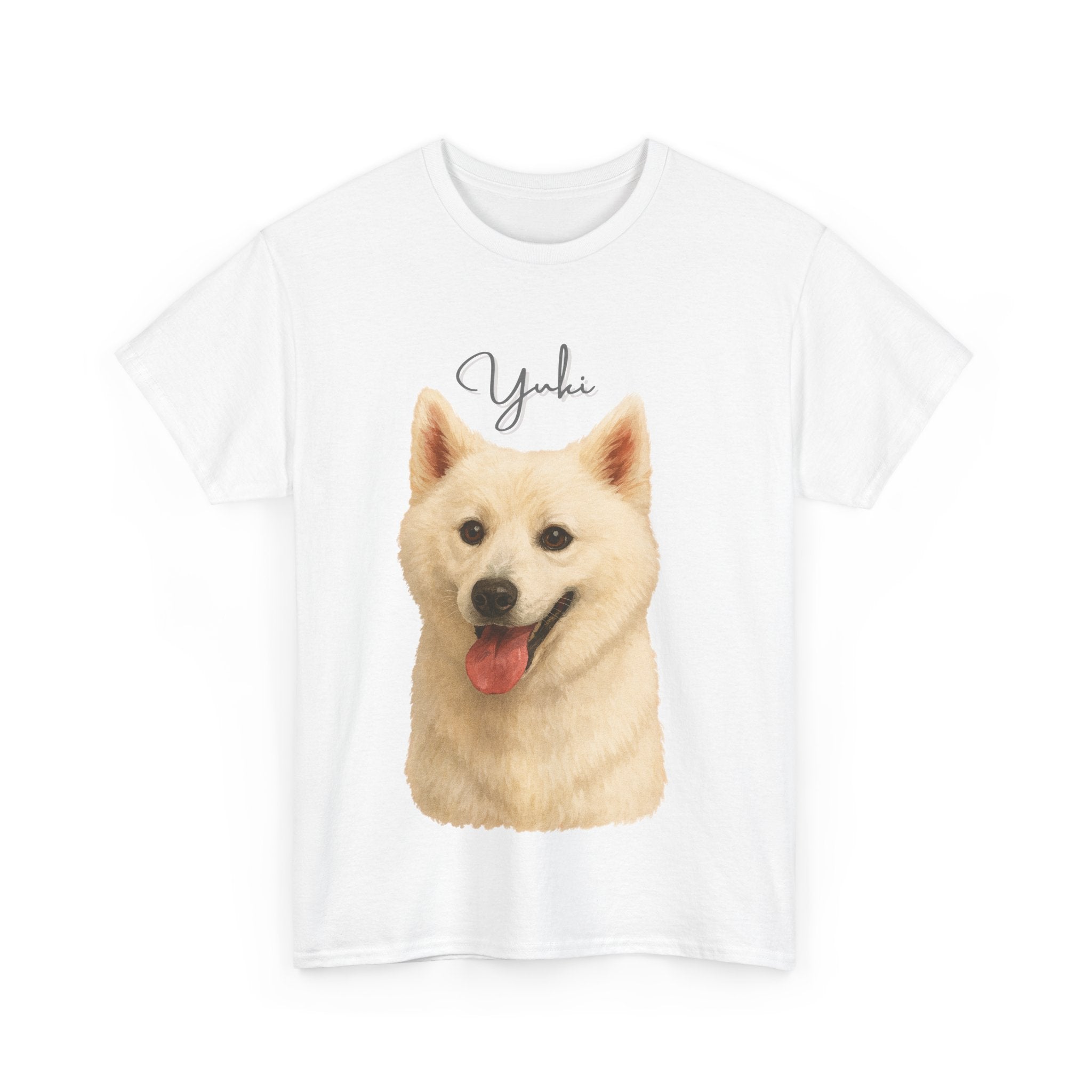 (Yuki) Whimsical Dog Portrait Tee Shirt