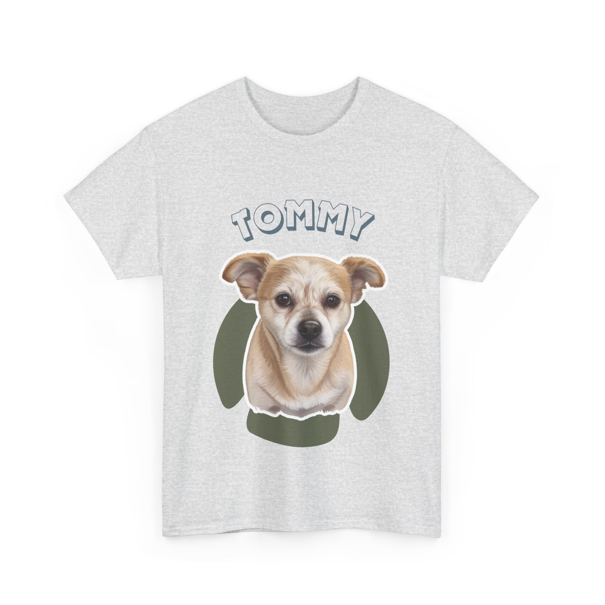 (Tommy) Whimsical Dog Portrait Tee Shirt
