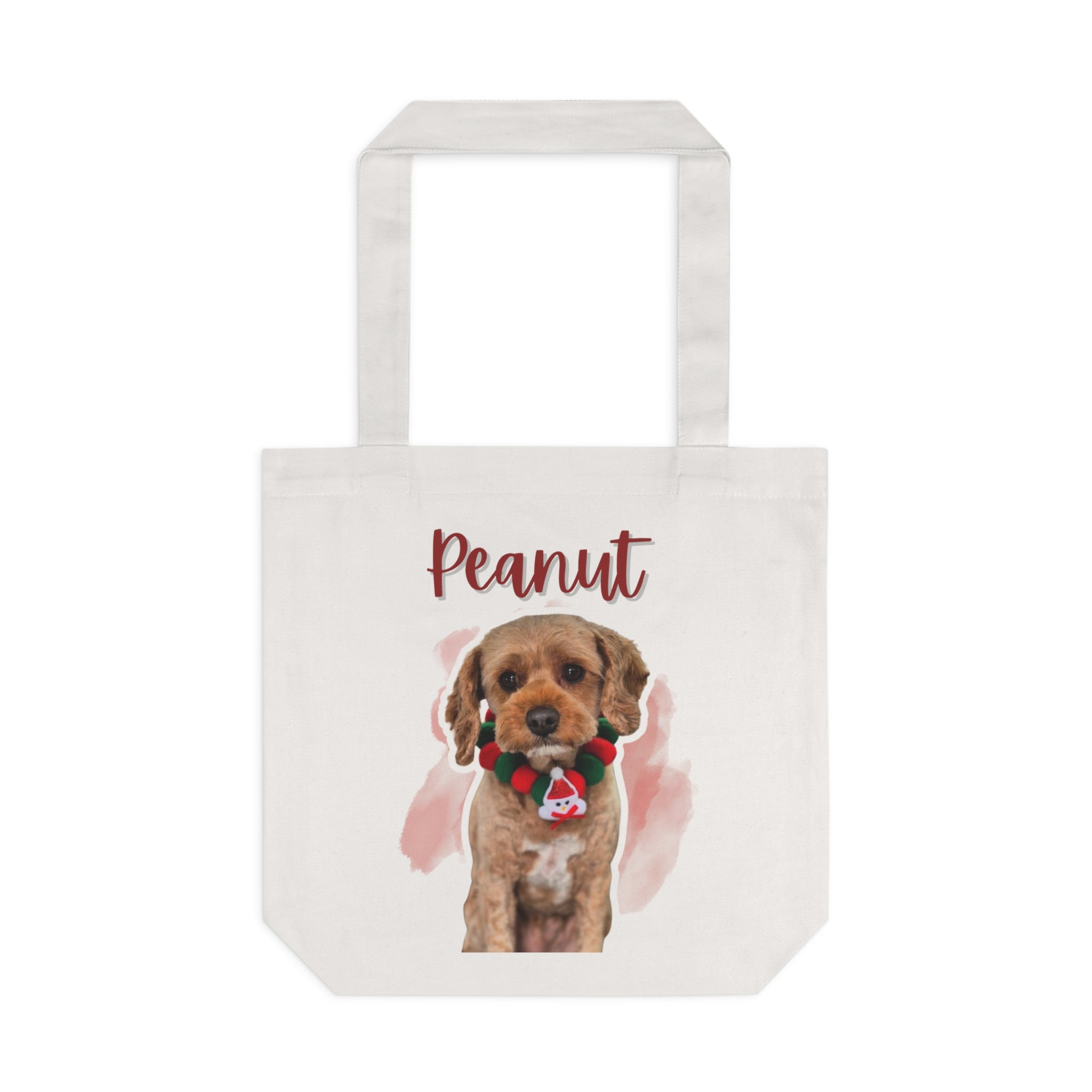 (Peanut) Personalized Dog Lover Tote Bag