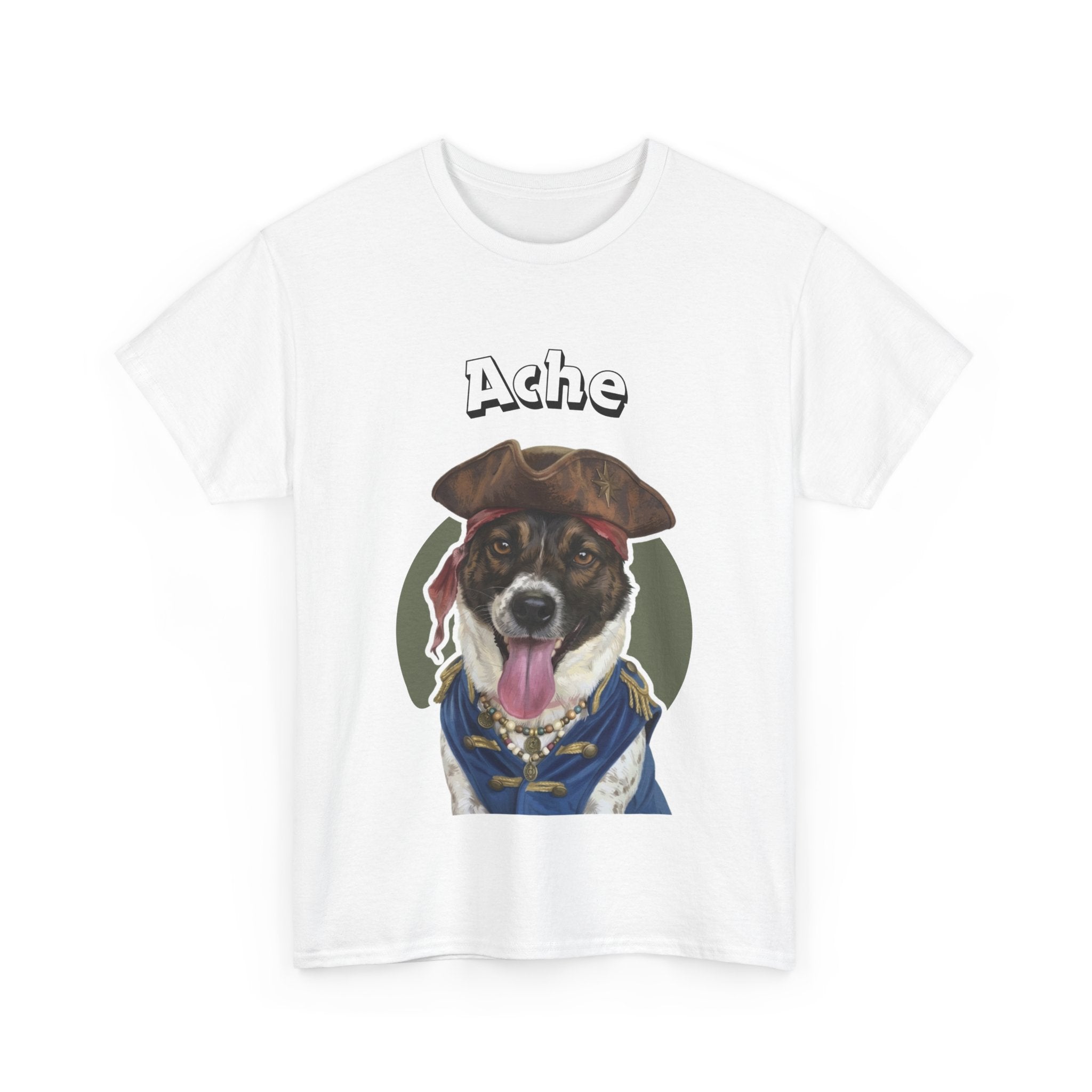 (Ache) Whimsical Dog Portrait Tee Shirt