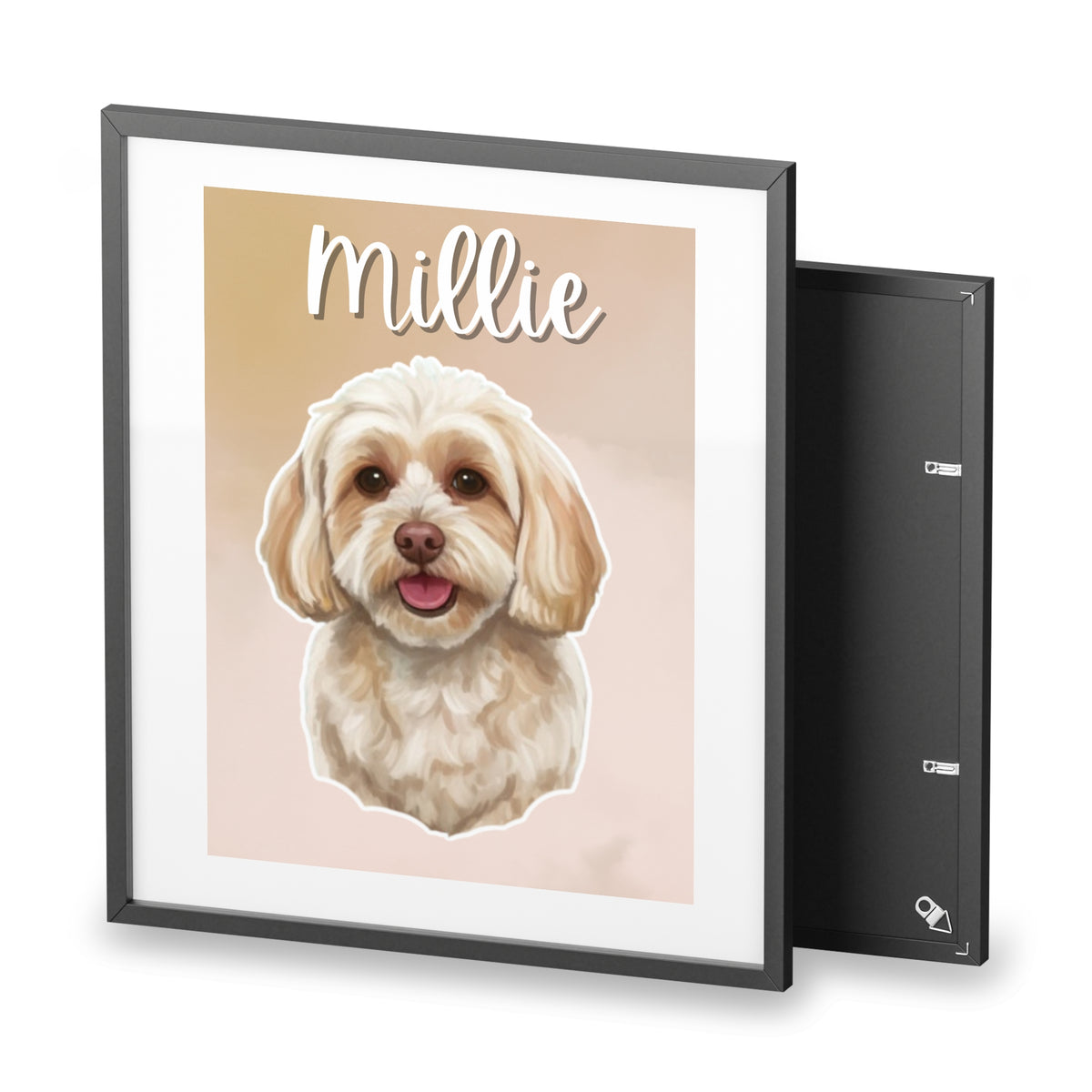 (Millie) Playful Dog Framed Poster