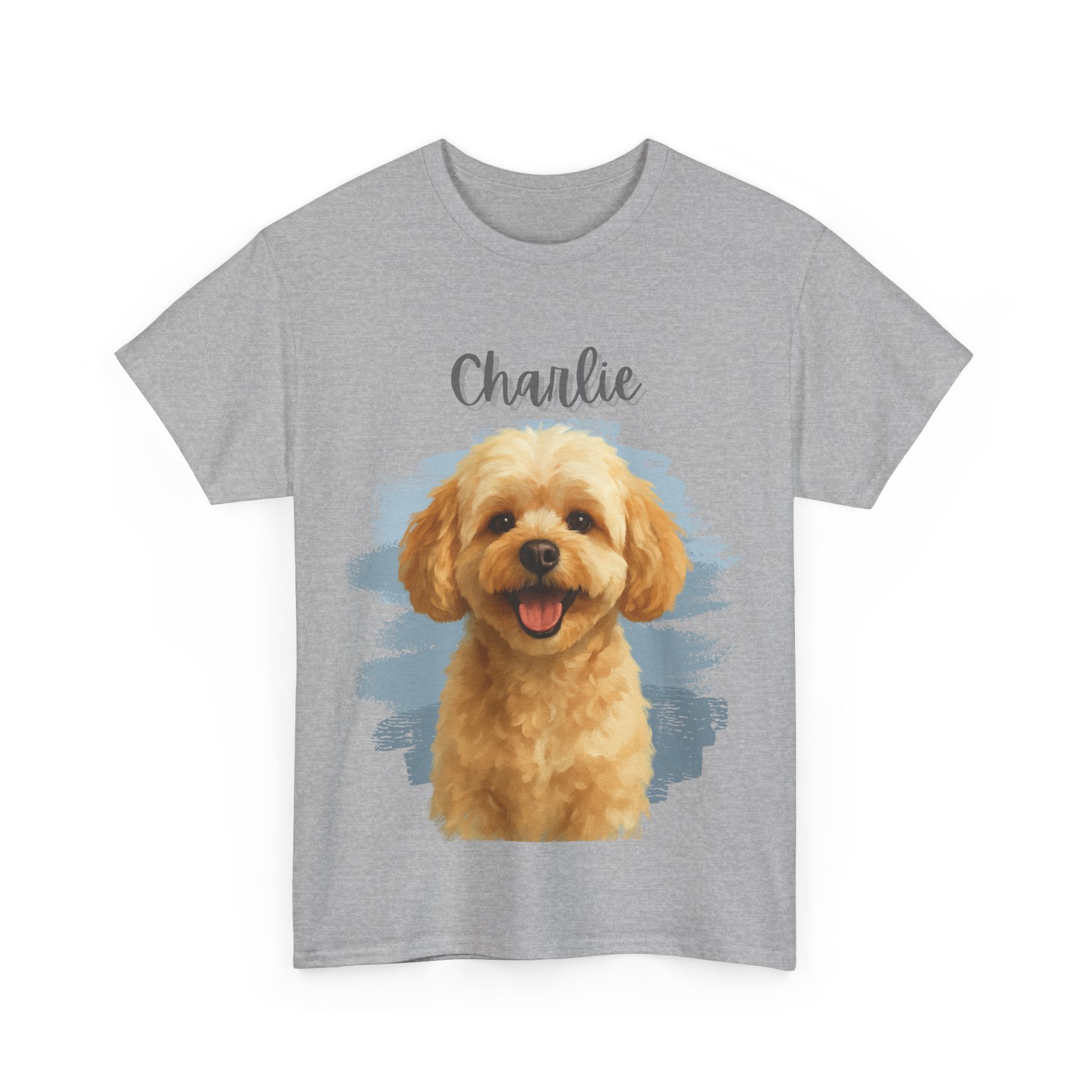 (Charlie) Whimsical Dog Portrait Tee Shirt