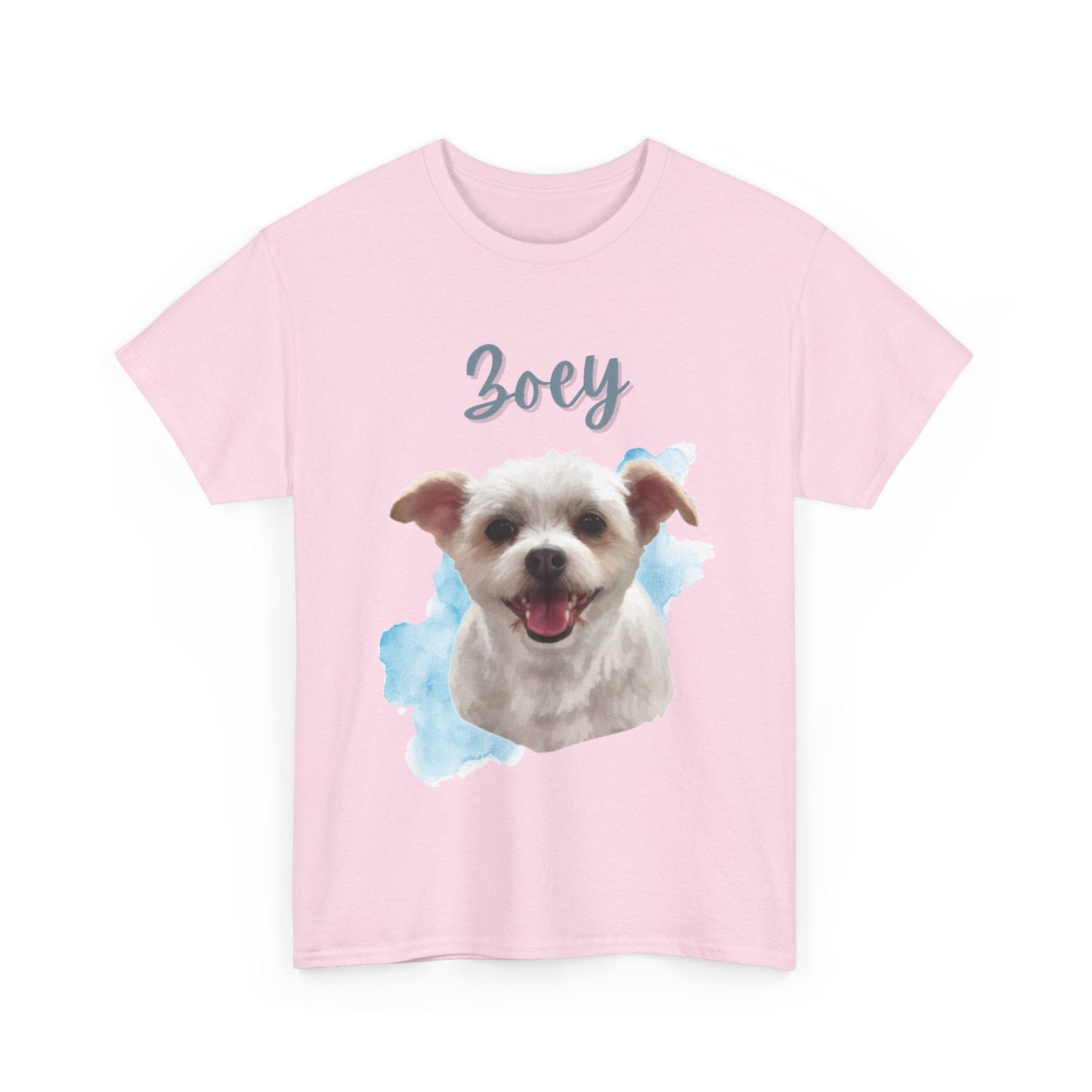 (Zoey) Whimsical Dog Portrait Tee Shirt