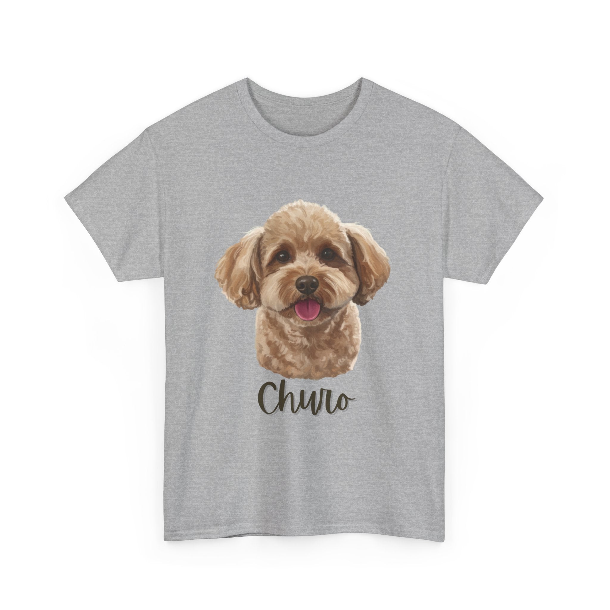 (Churo) Whimsical Dog Portrait Tee Shirt