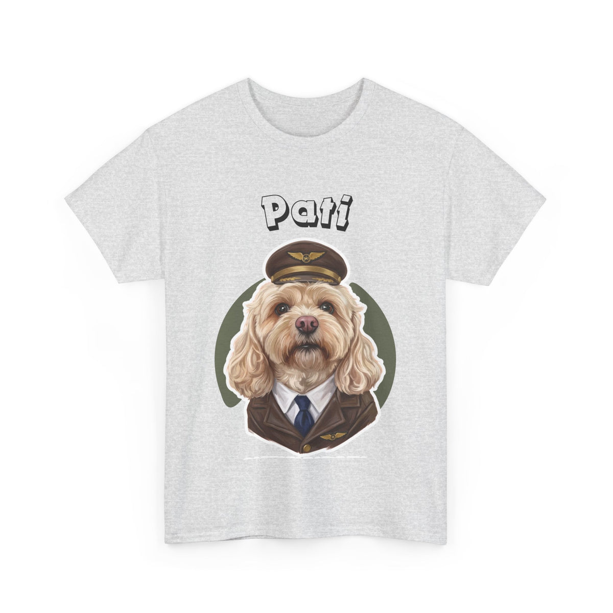 (Pati) Whimsical Dog Portrait Tee Shirt