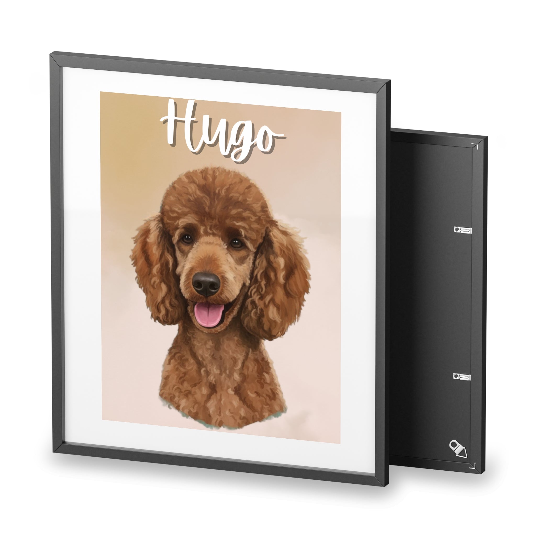 (Hugo) Playful Dog Framed Poster