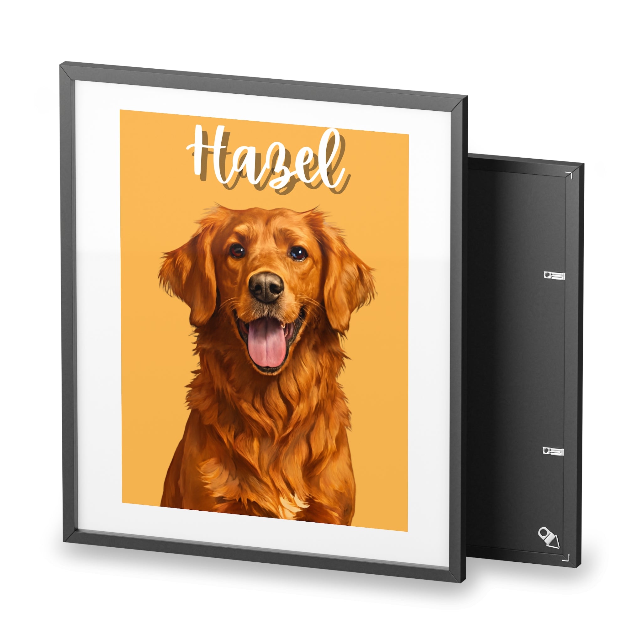 (Hazel) Playful Dog Framed Poster
