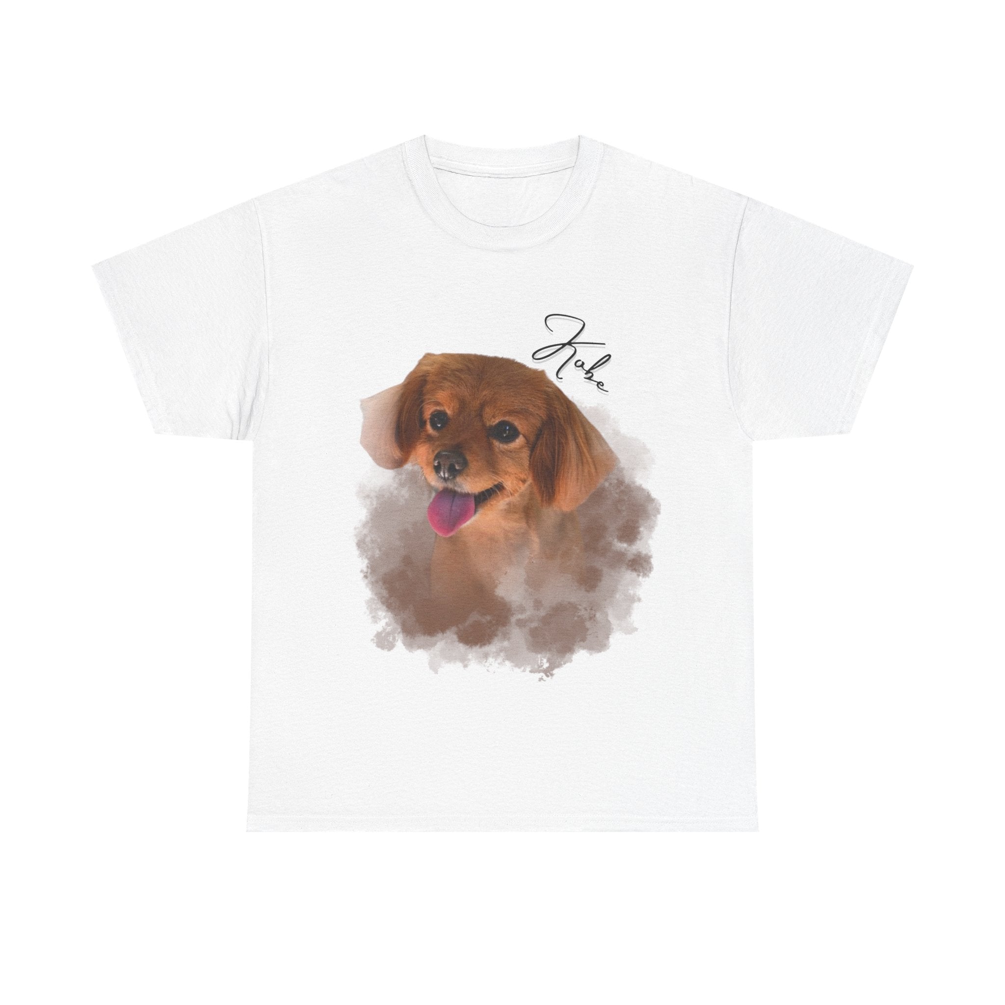 (Kobe) Whimsical Dog Portrait Tee Shirt