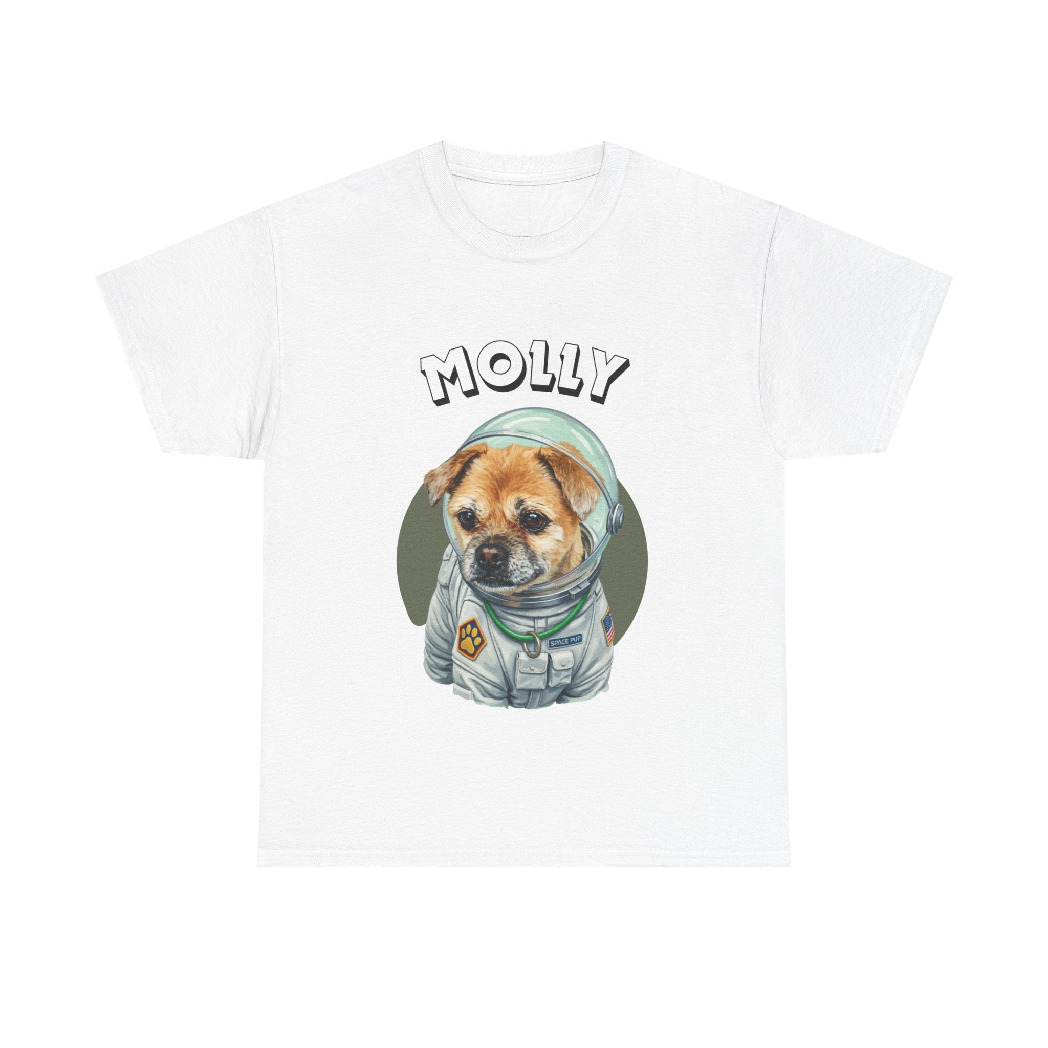 (Molly) Whimsical Dog Portrait Tee Shirt