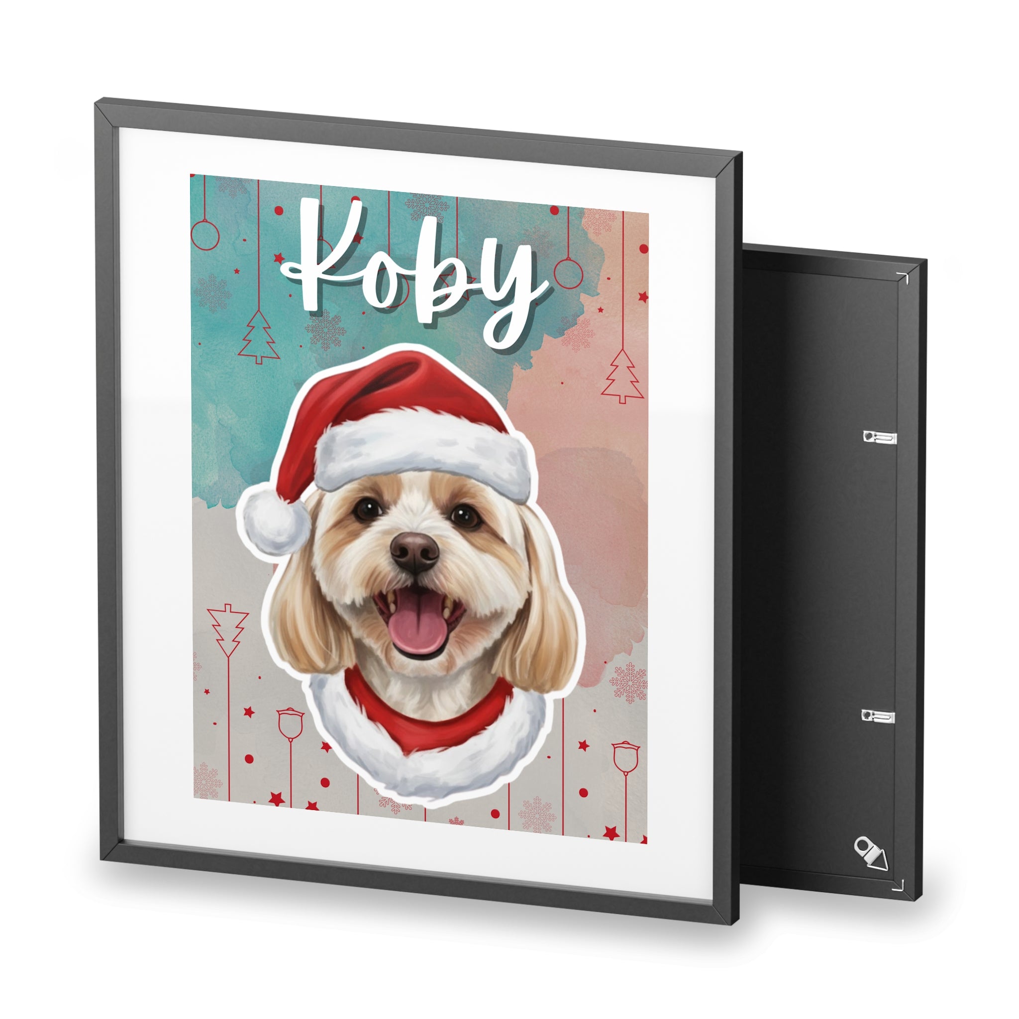 (Koby) Playful Dog Framed Poster