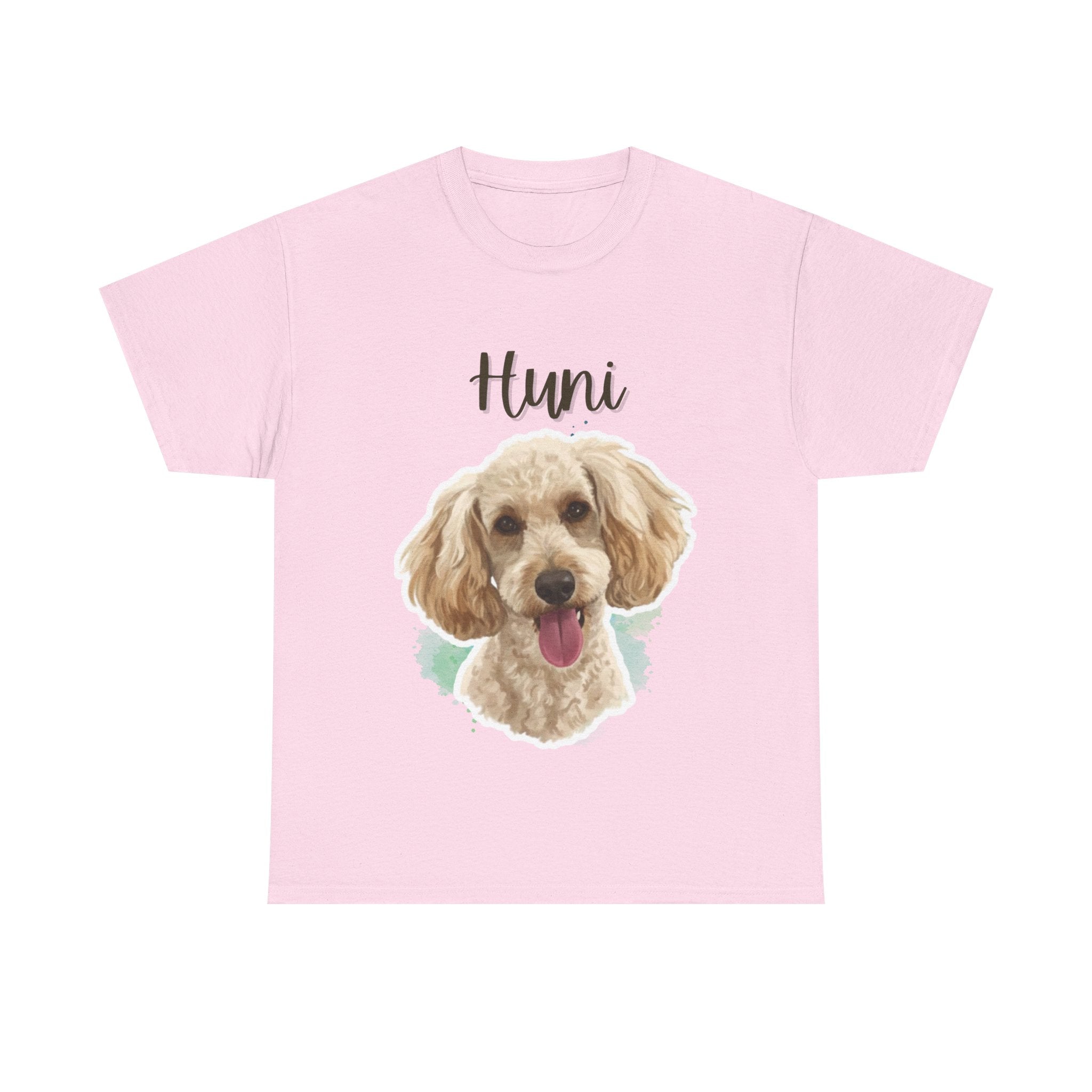 (Huni) Whimsical Dog Portrait Tee Shirt