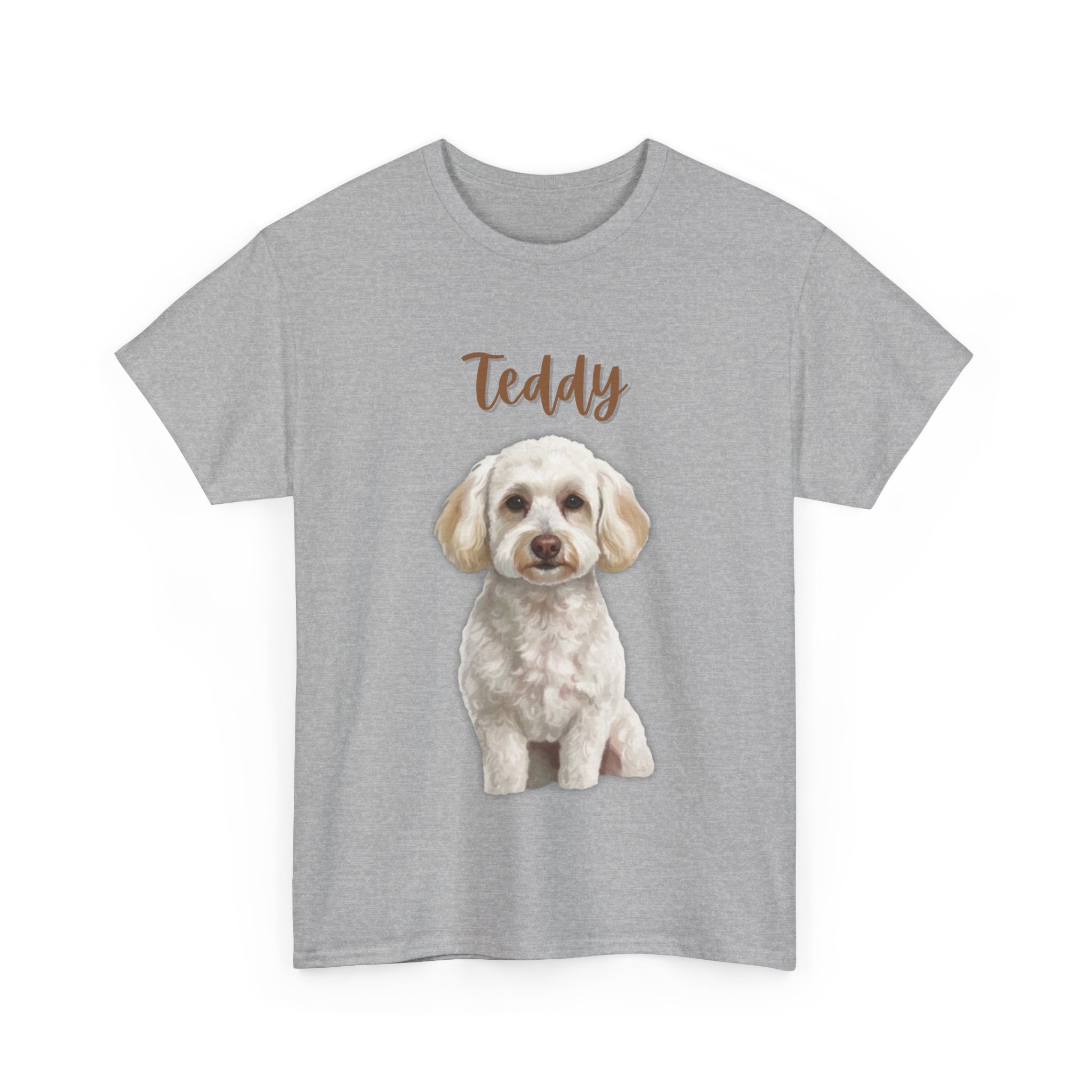 (Teddy) Whimsical Dog Portrait Tee Shirt