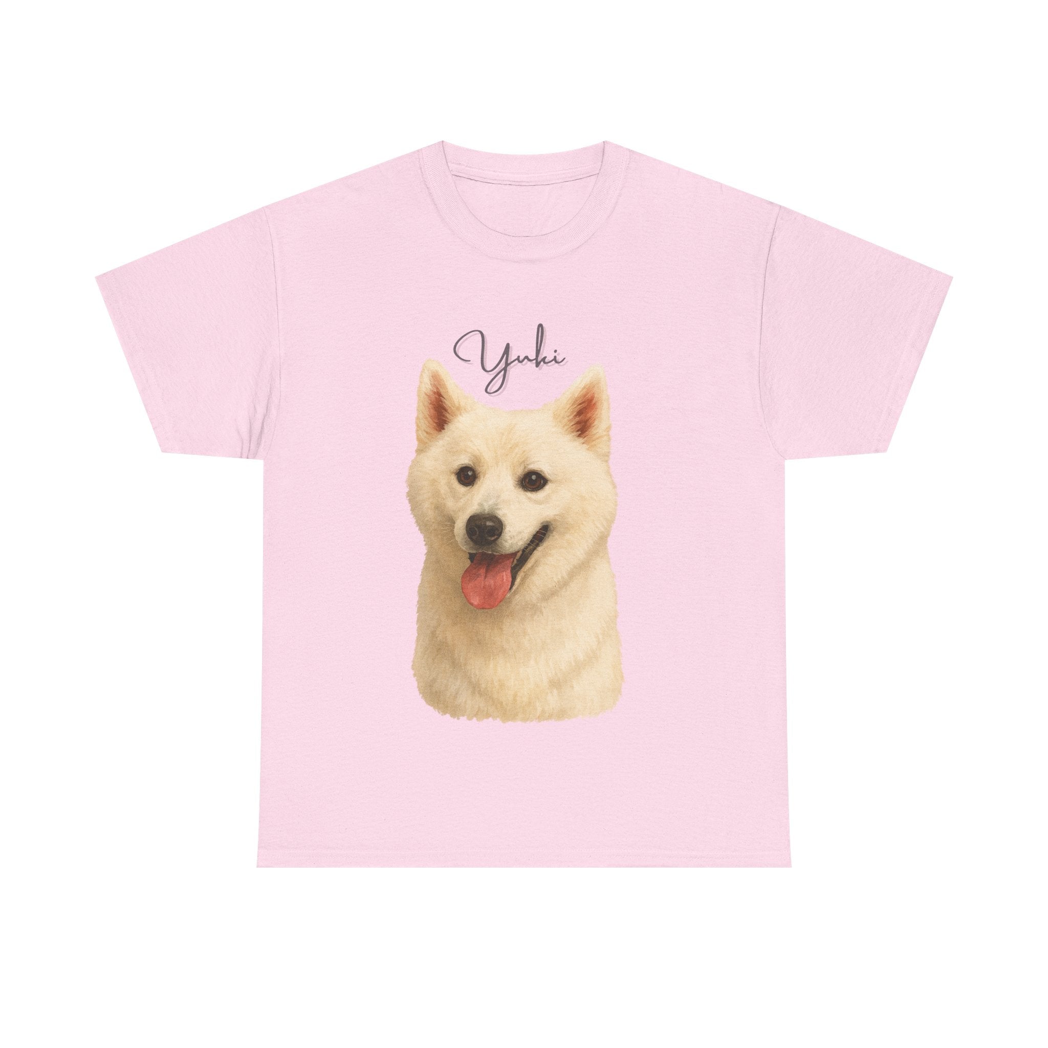 (Yuki) Whimsical Dog Portrait Tee Shirt