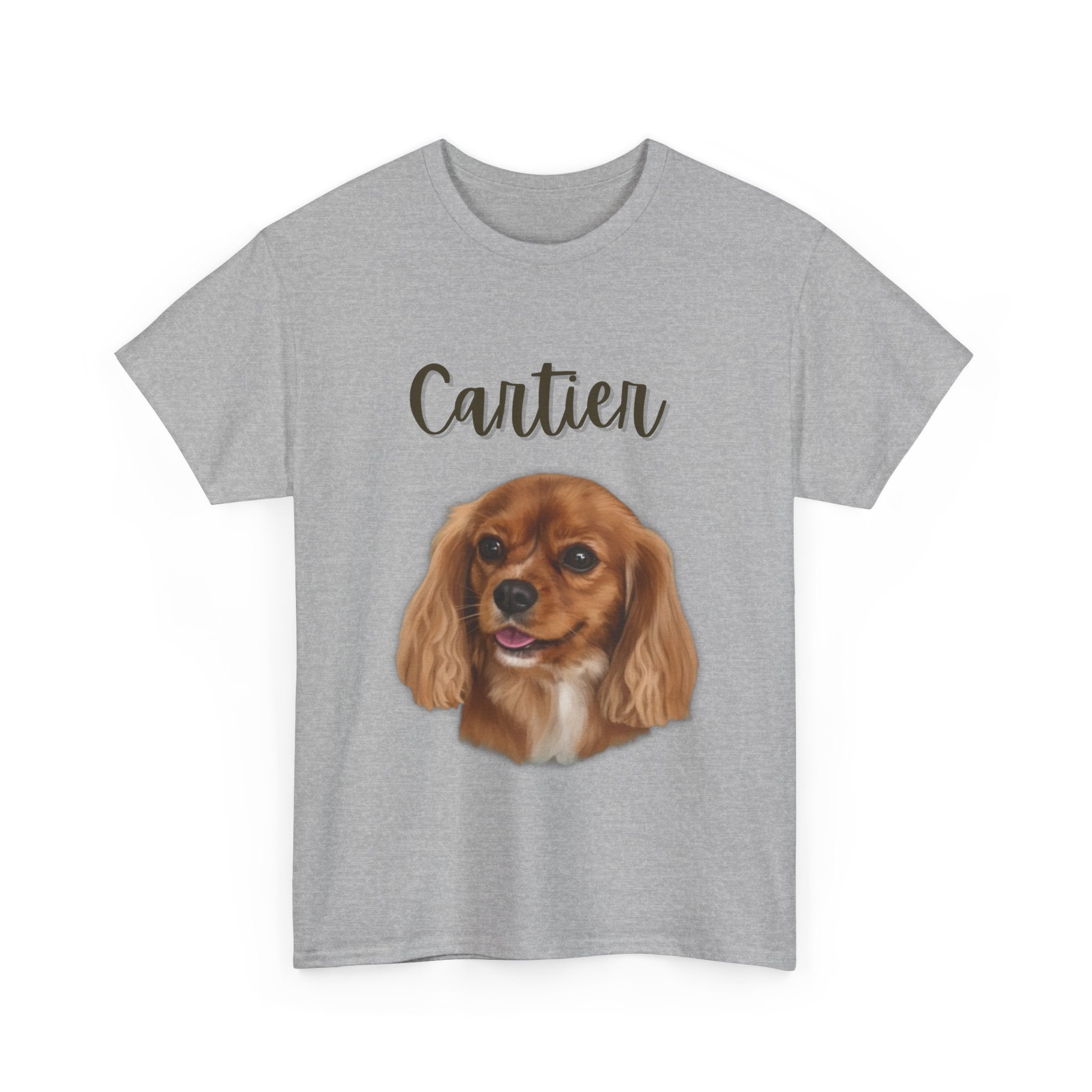 (Cartier) Whimsical Dog Portrait Tee Shirt