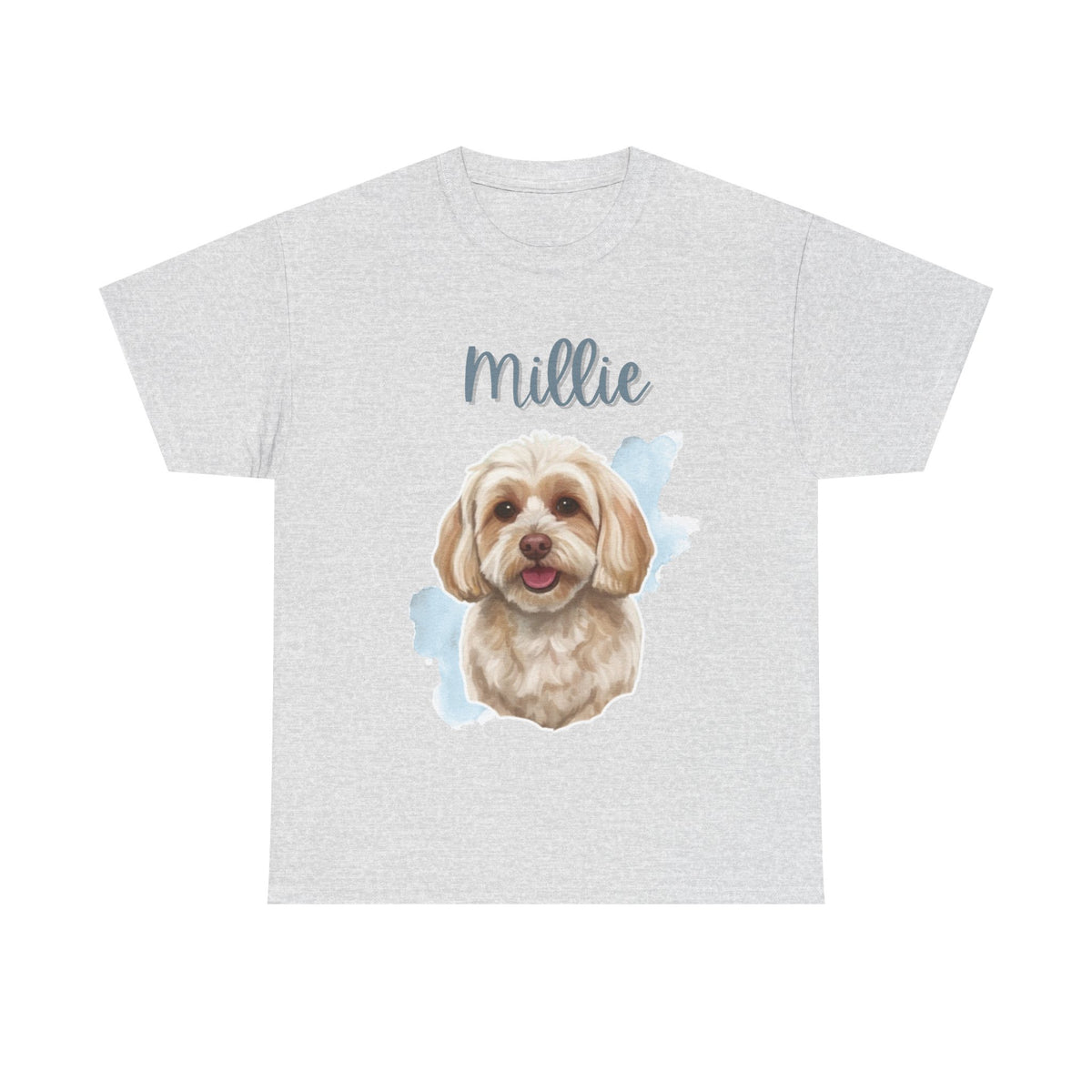 (Millie) Whimsical Dog Portrait Tee Shirt