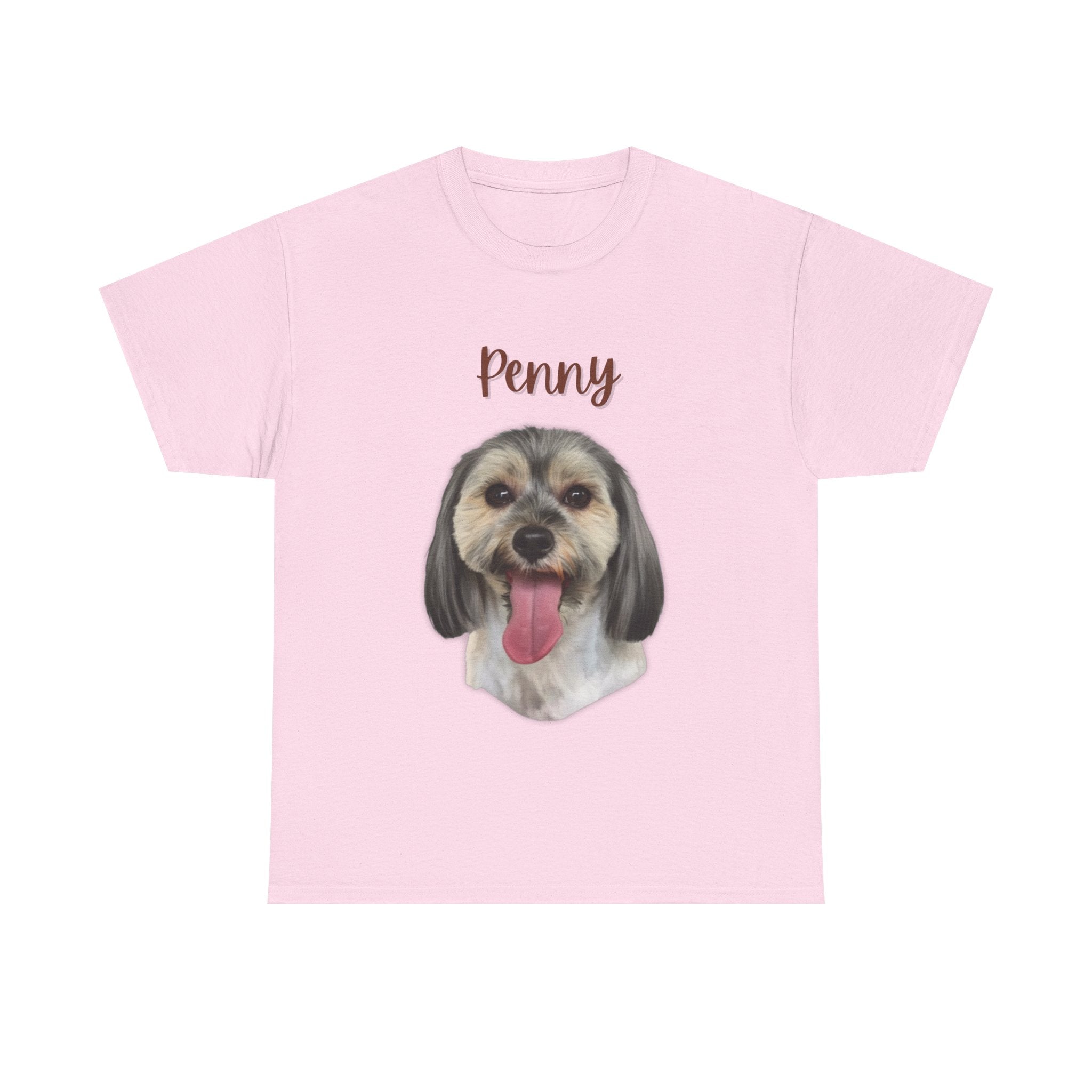 (Penny) Whimsical Dog Portrait Tee Shirt