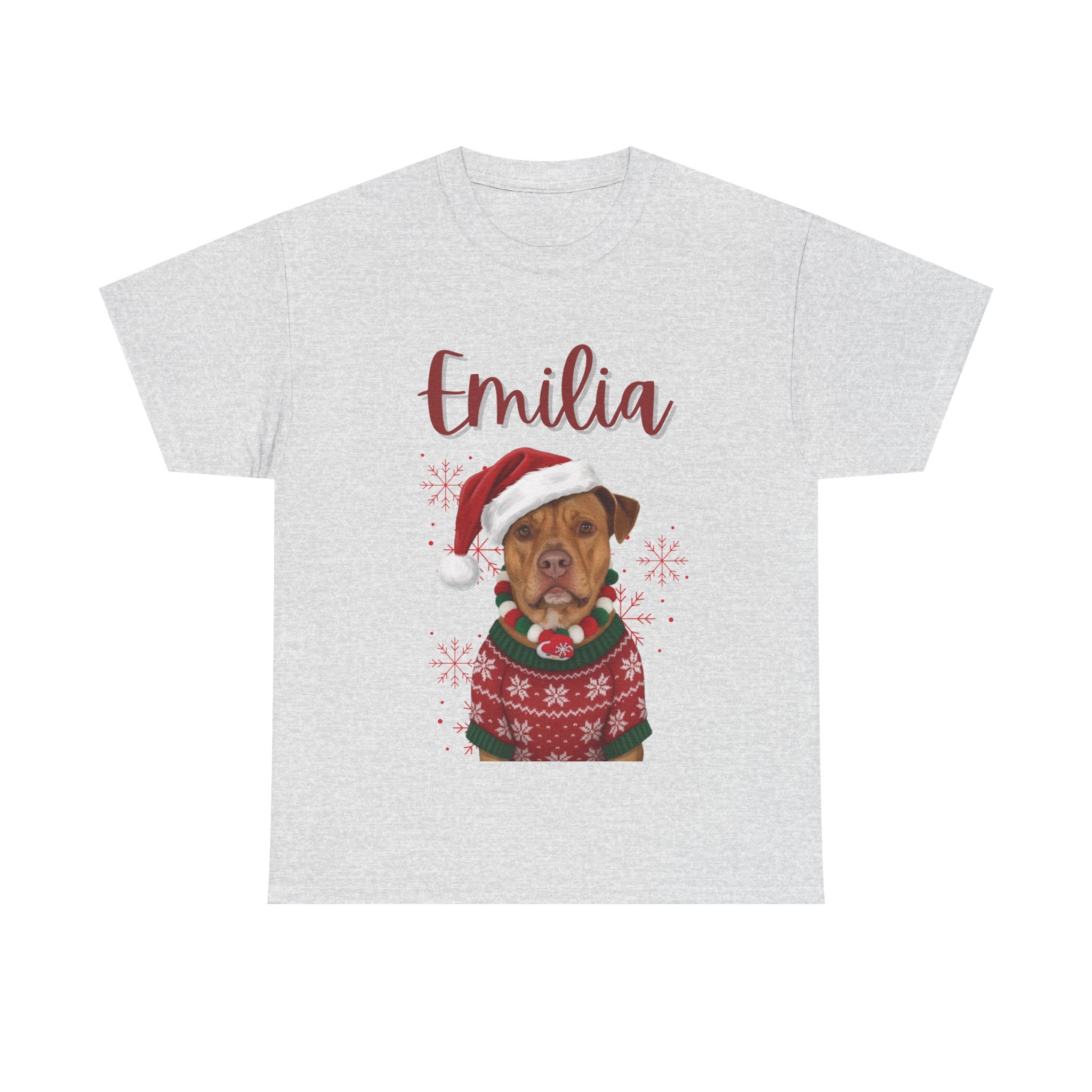 (Emilia) Whimsical Dog Portrait Tee Shirt