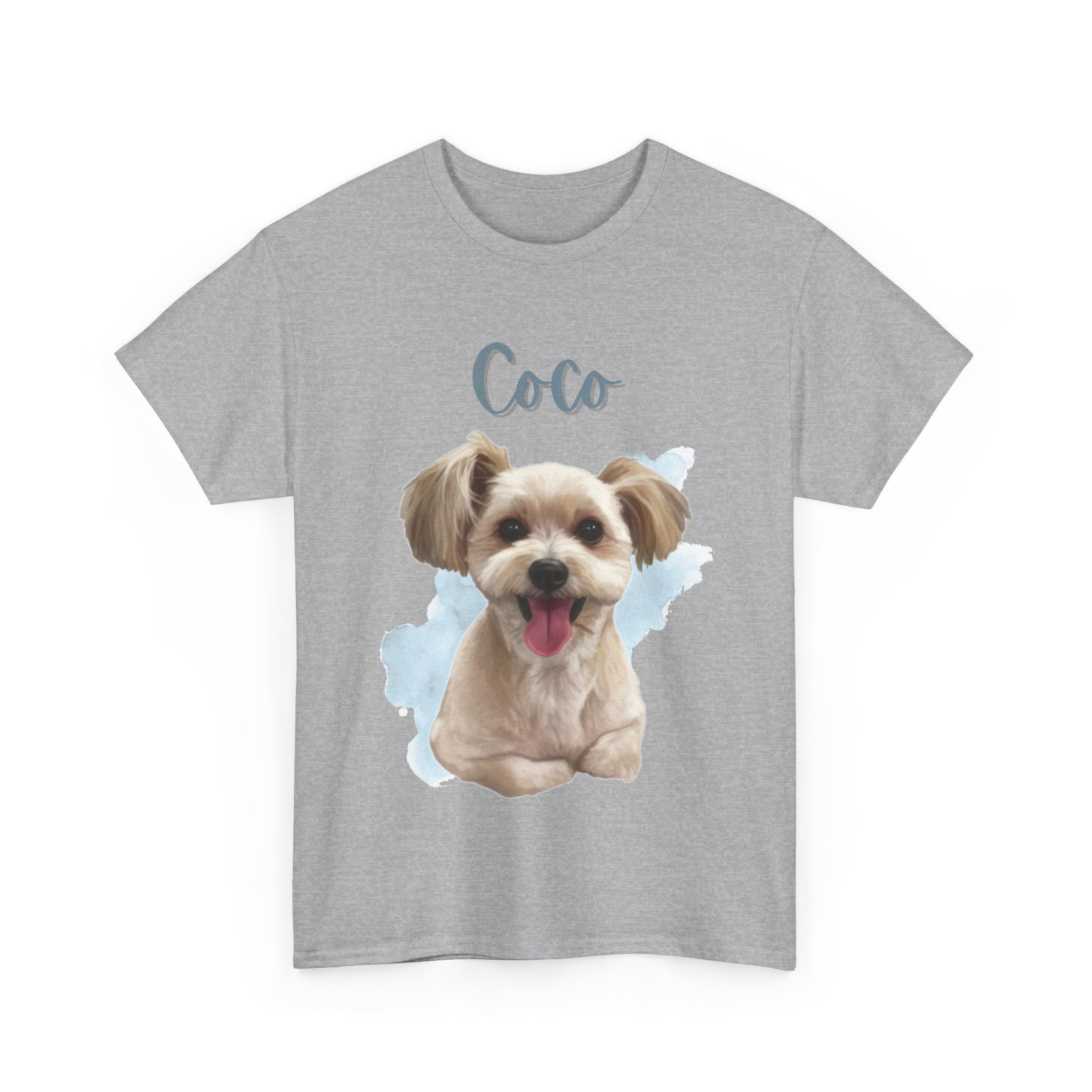 (Coco) Whimsical Dog Portrait Tee Shirt