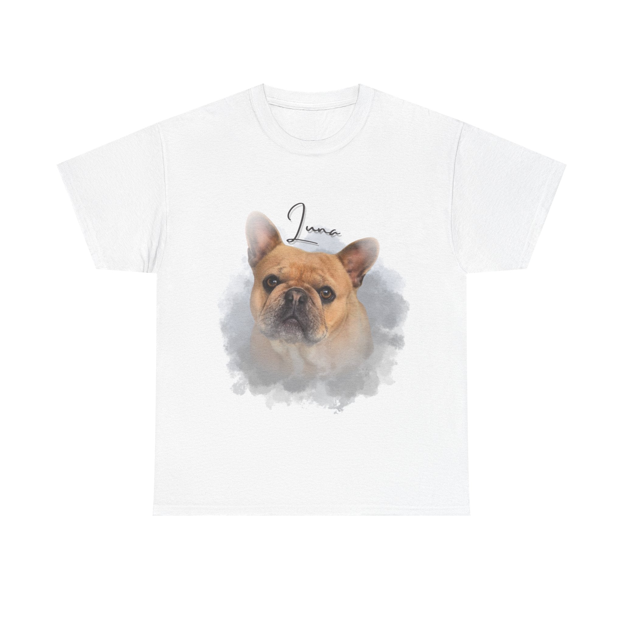 (Luna) Whimsical Dog Portrait Tee Shirt