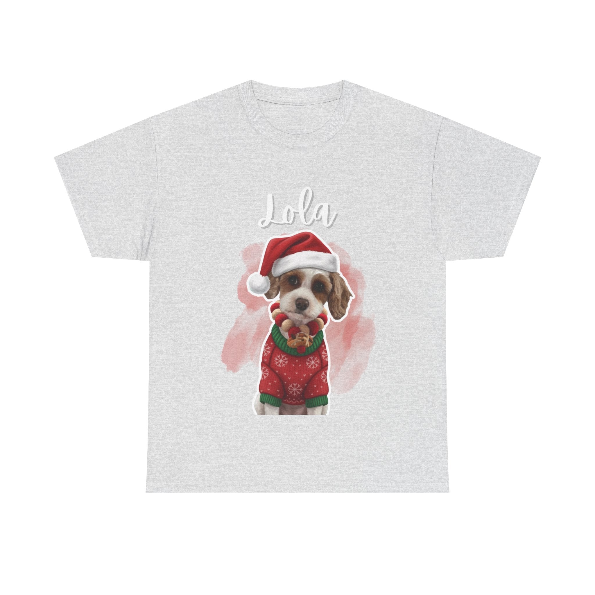 (Lola) Whimsical Dog Portrait Tee Shirt