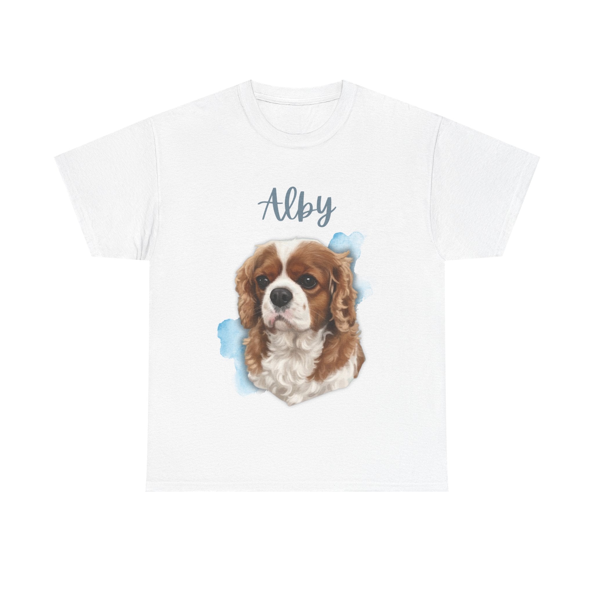 (Alby) Whimsical Dog Portrait Tee Shirt