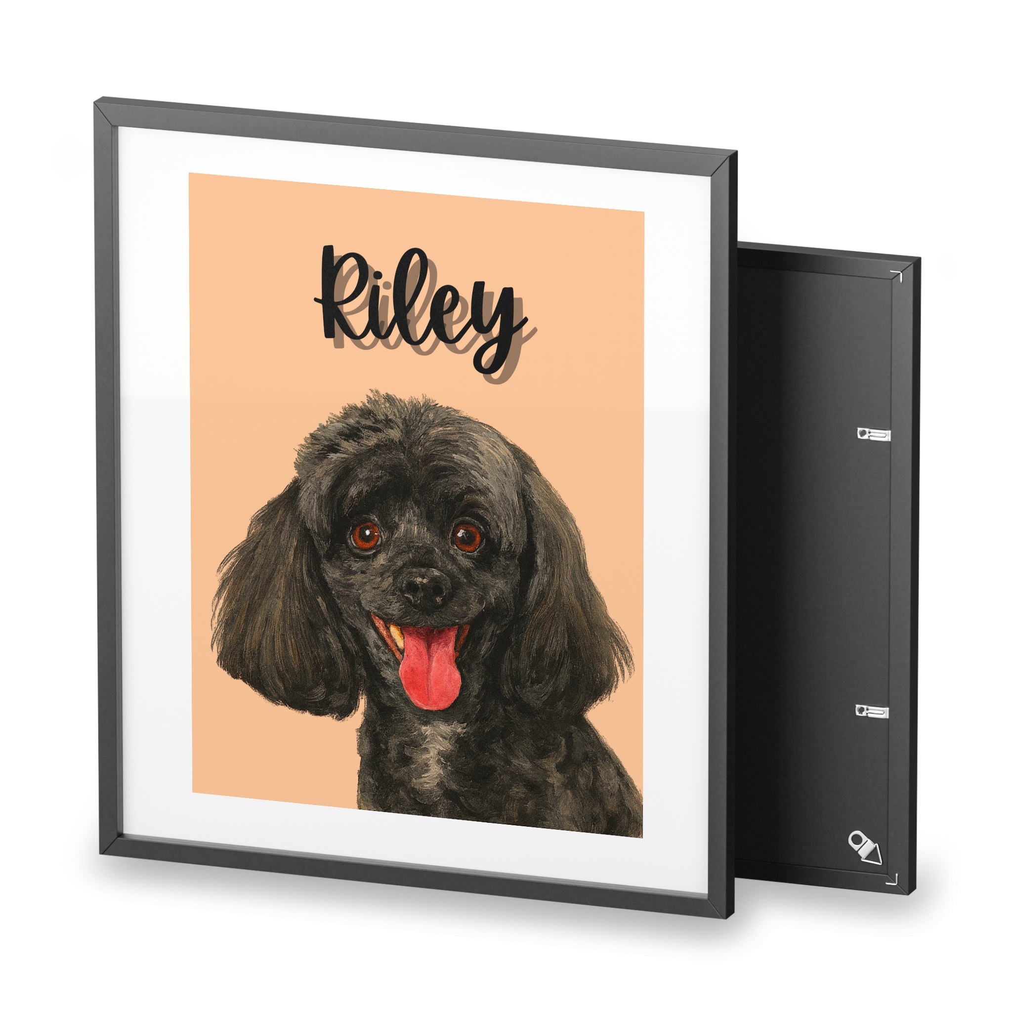 (Riley) Playful Dog Framed Poster